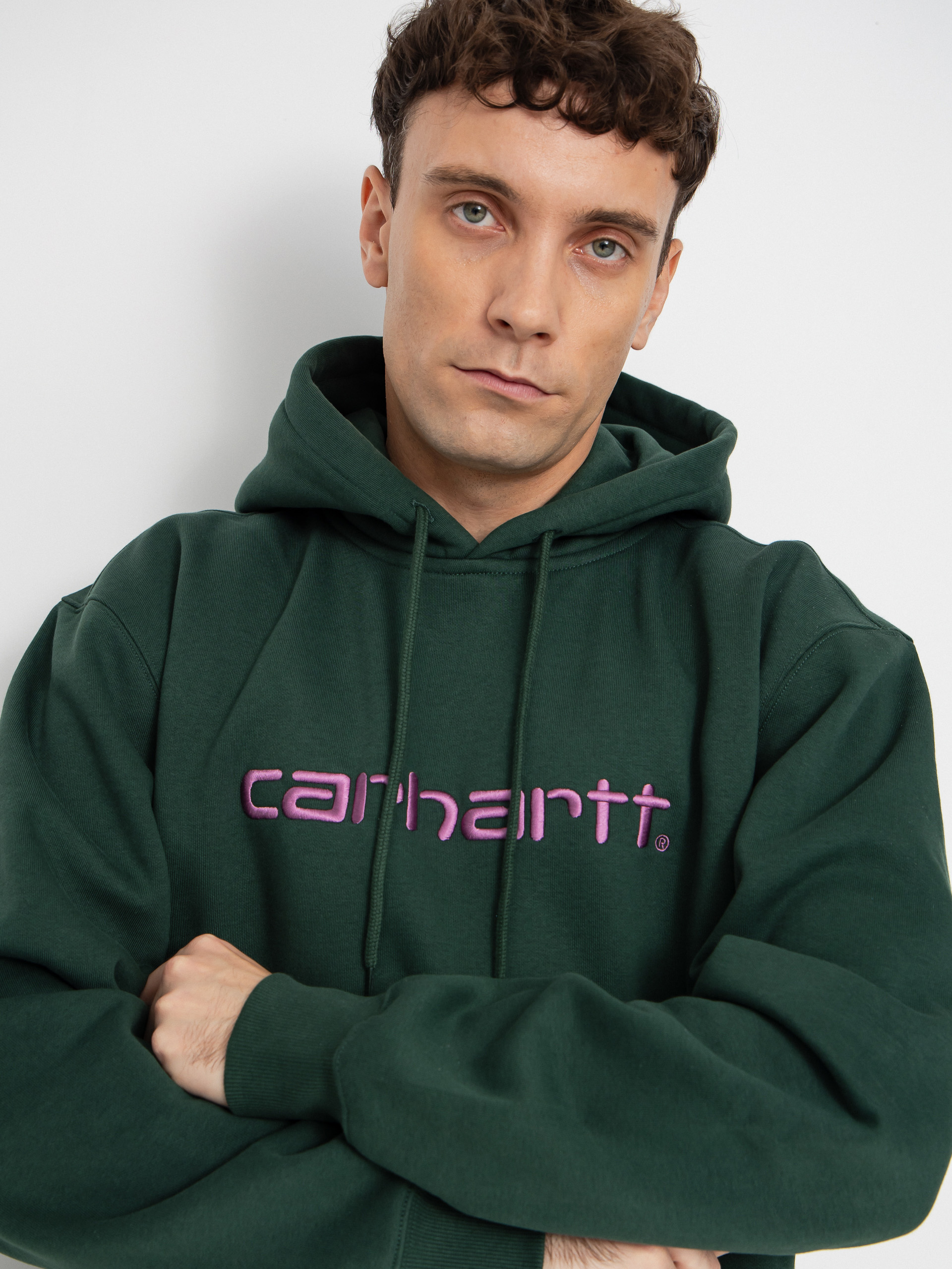 Bluza z kapturem Carhartt WIP Carhartt HD (sycamore tree/phlox)