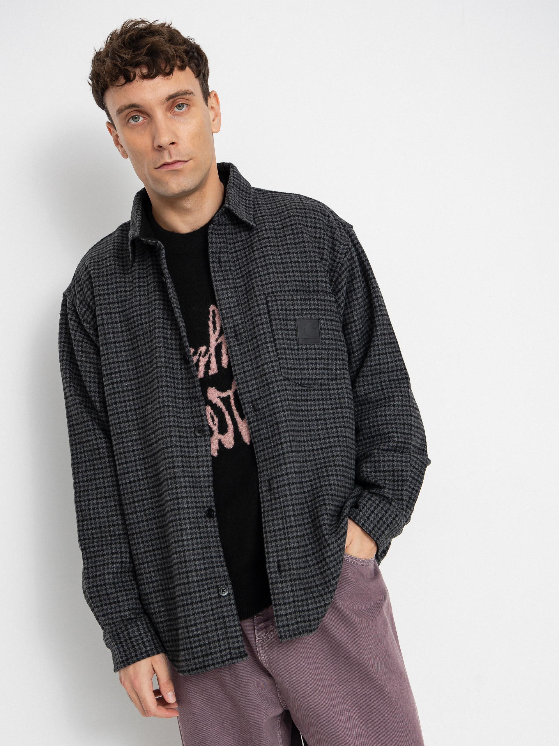 Koszula Carhartt WIP Lowis (lowis houndstooth/grey heather)