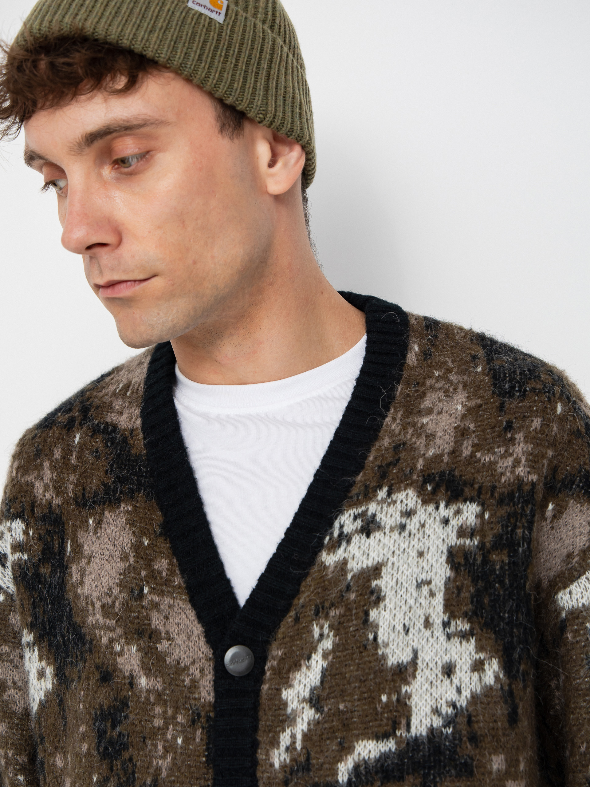 Sweter Carhartt WIP Merton Cardigan (wild dog jacquard)