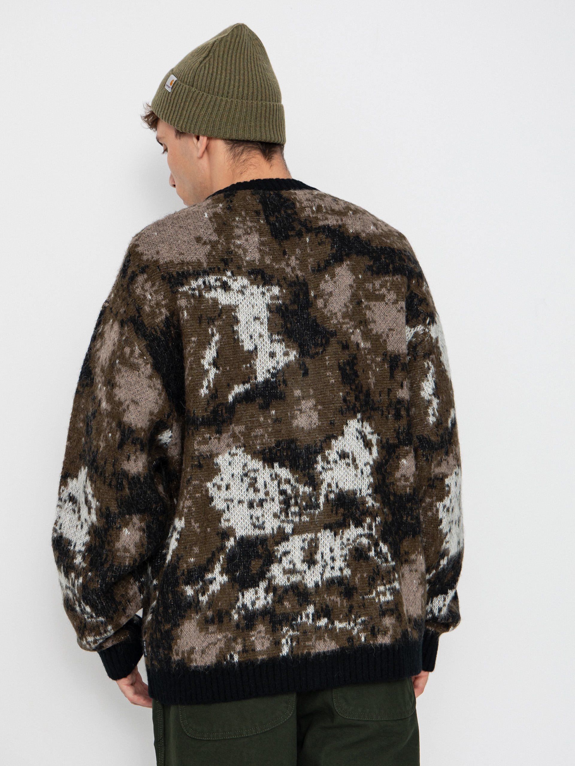 Sweter Carhartt WIP Merton Cardigan (wild dog jacquard)