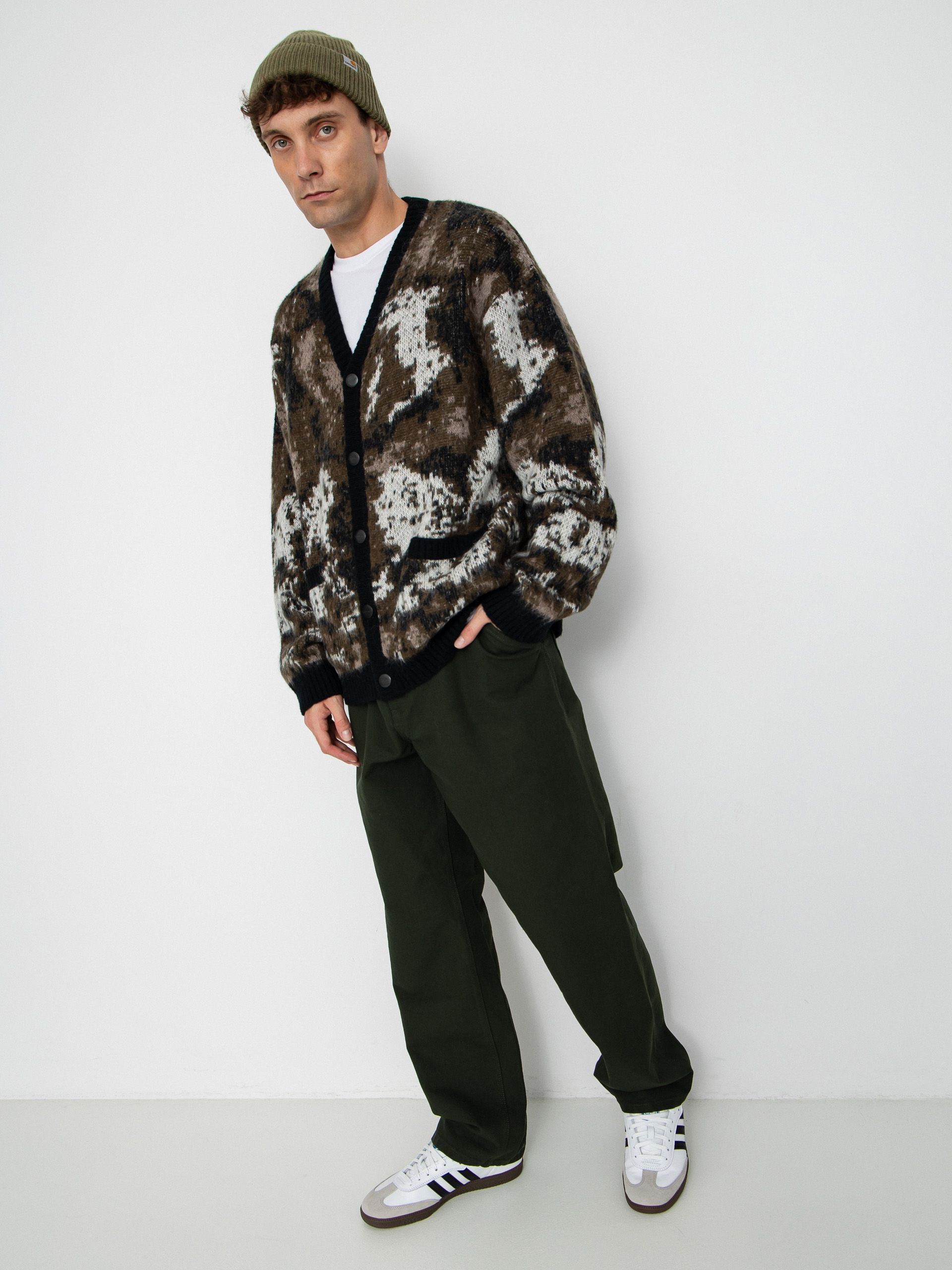 Sweter Carhartt WIP Merton Cardigan (wild dog jacquard)