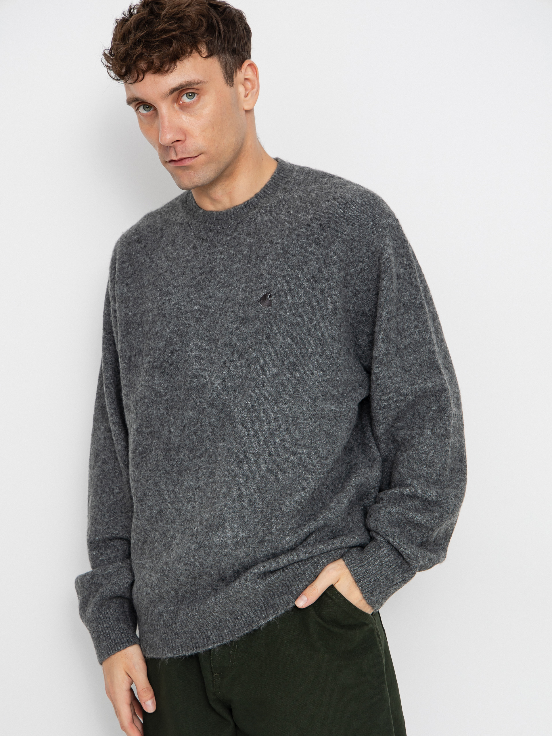 Sweter Carhartt WIP Curtis (tangled graphite)