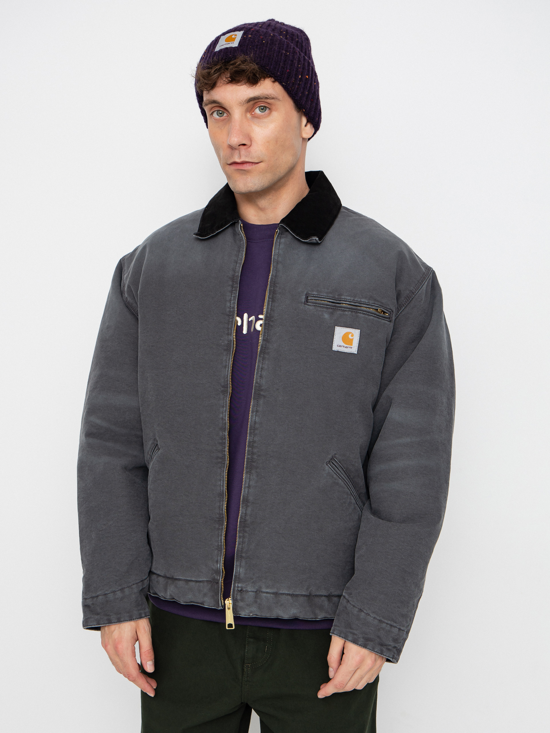 Kurtka Carhartt WIP OG Detroit (graphite/black/stone canvas)
