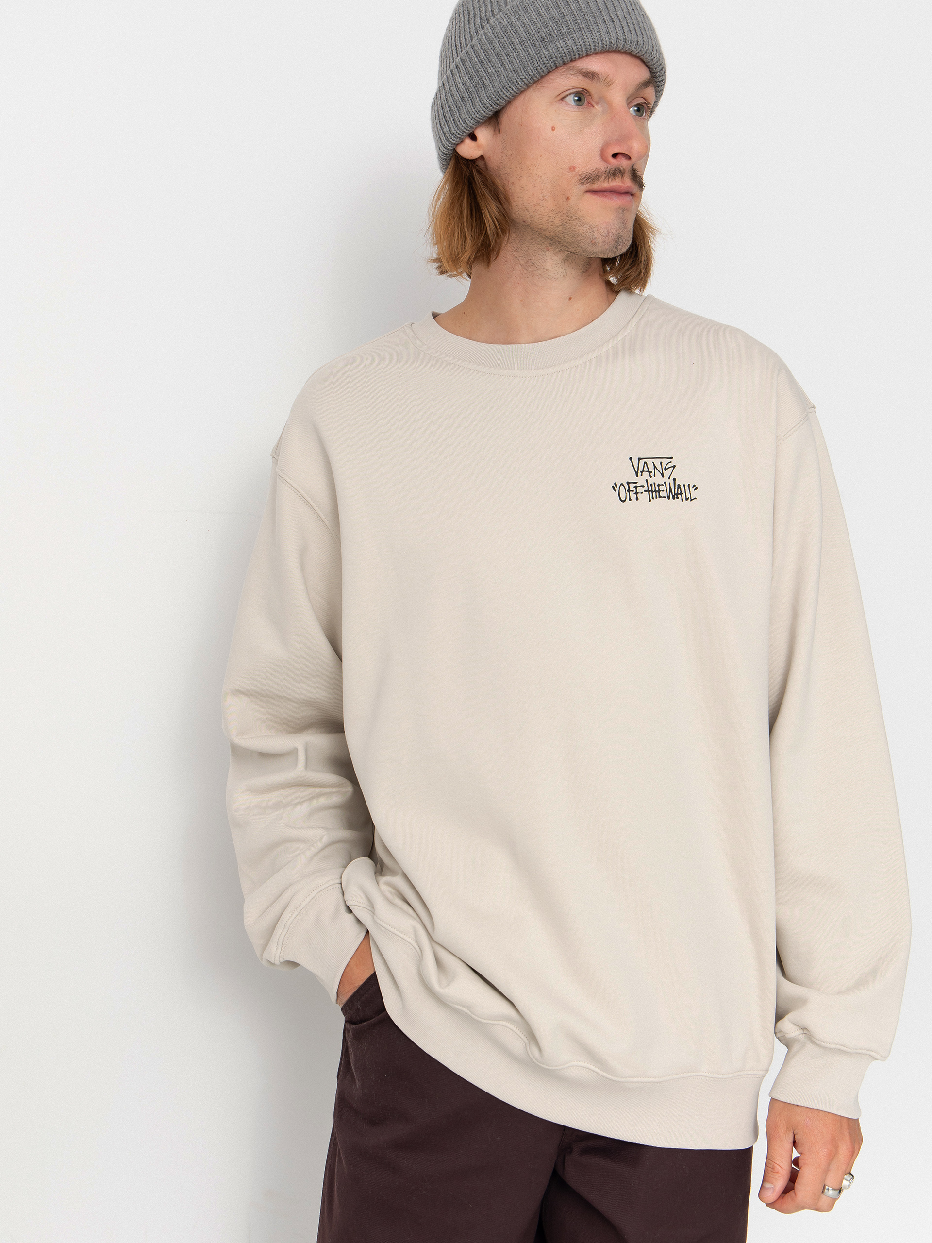 Bluza Vans Stomper Loose Fit Crew (taupe mist)
