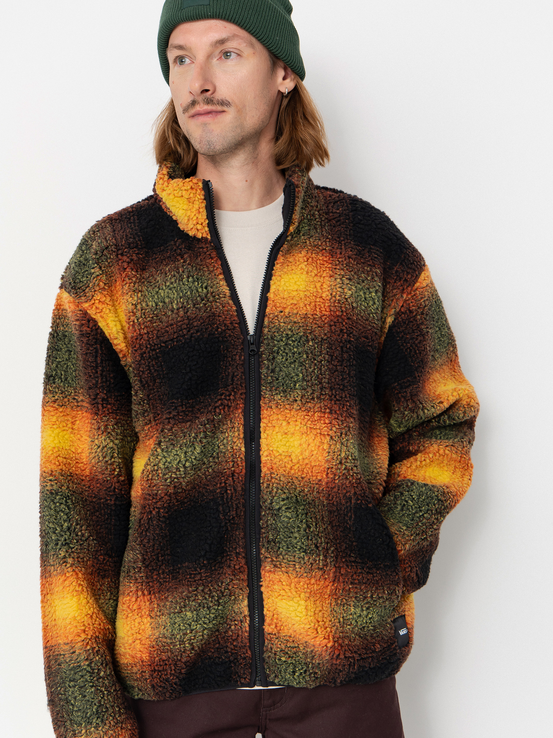 Polar Vans Heights Sherpa Full Zip (black/herritage mustard)