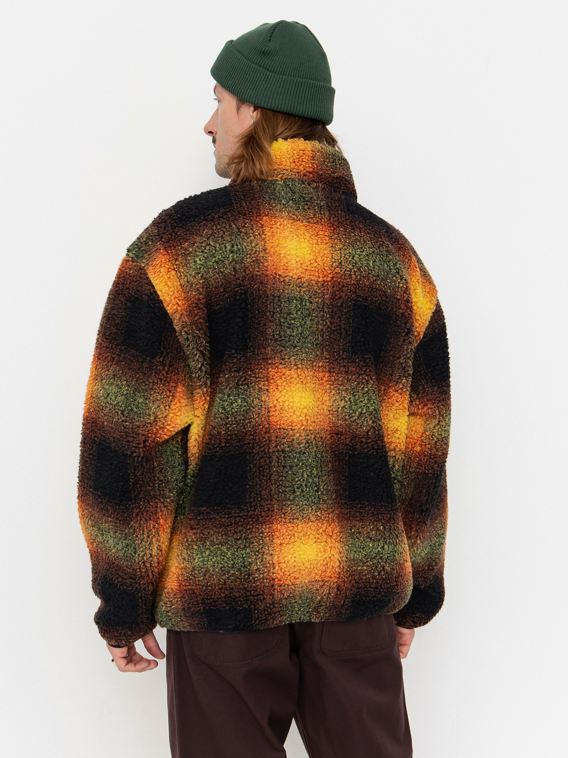 Męski Polar Vans Heights Sherpa Full Zip (black/herritage mustard)