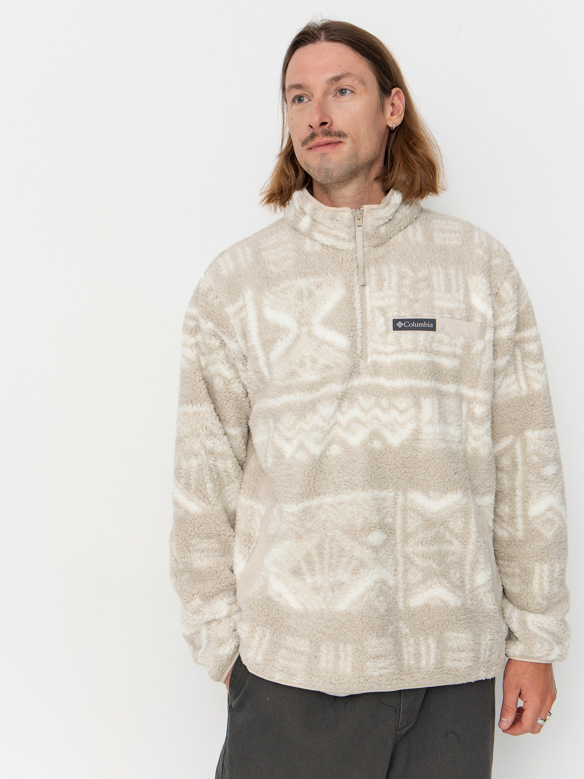 Polar Columbia Rugged Ridge High Pile Half Zip (dark stone deschutes days)