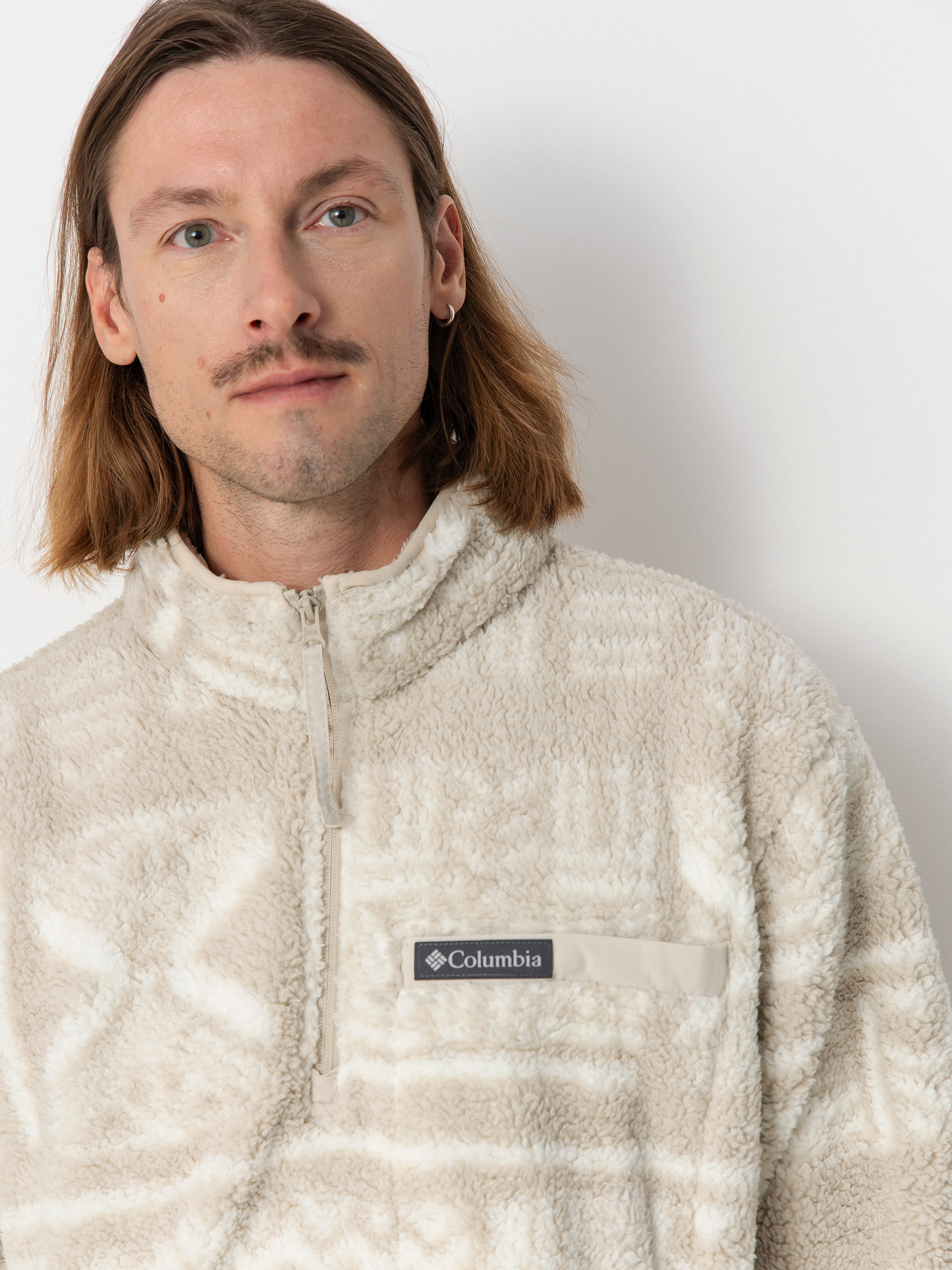 Męski Polar Columbia Rugged Ridge High Pile Half Zip (dark stone deschutes days)