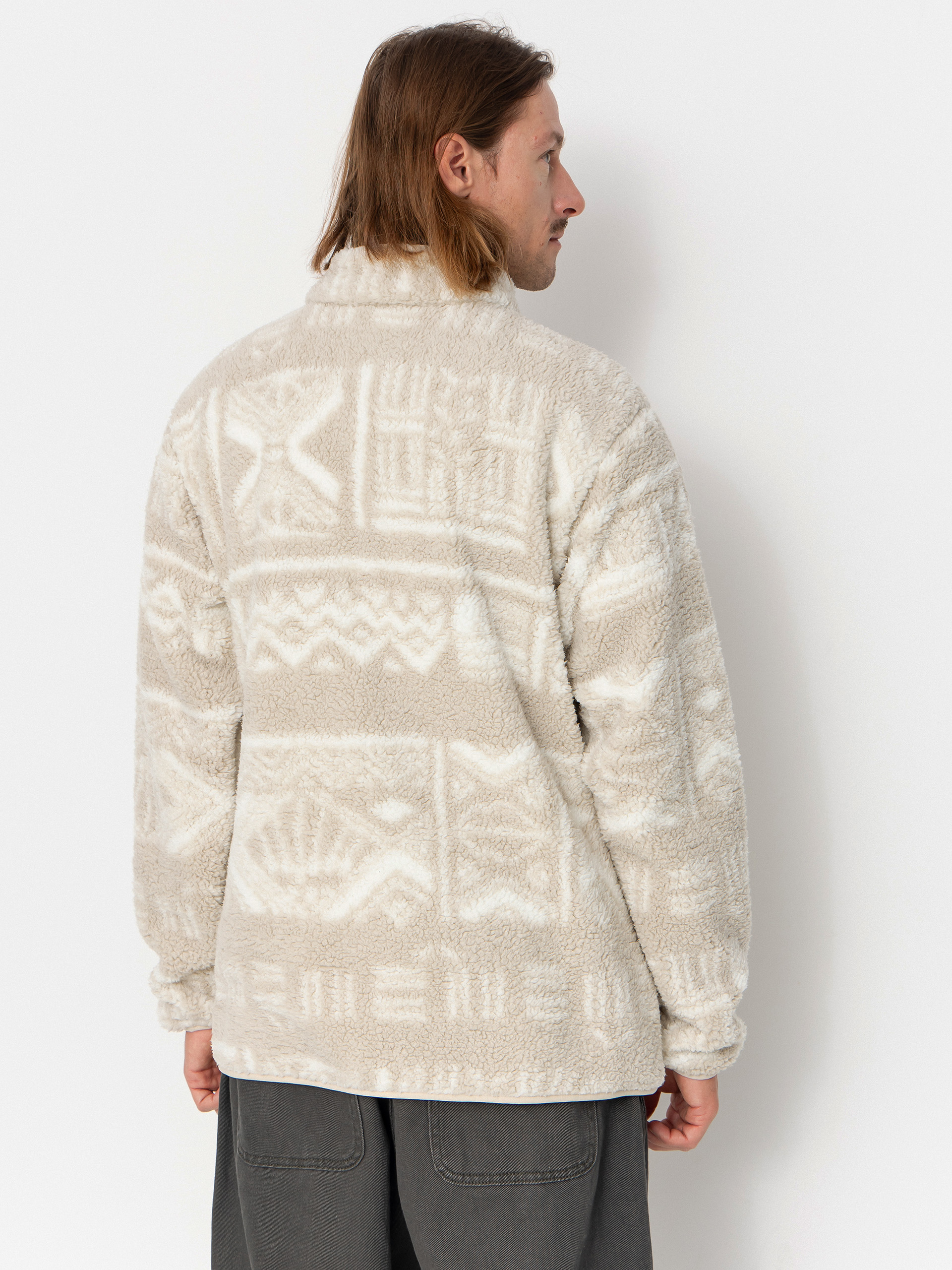 Męski Polar Columbia Rugged Ridge High Pile Half Zip (dark stone deschutes days)