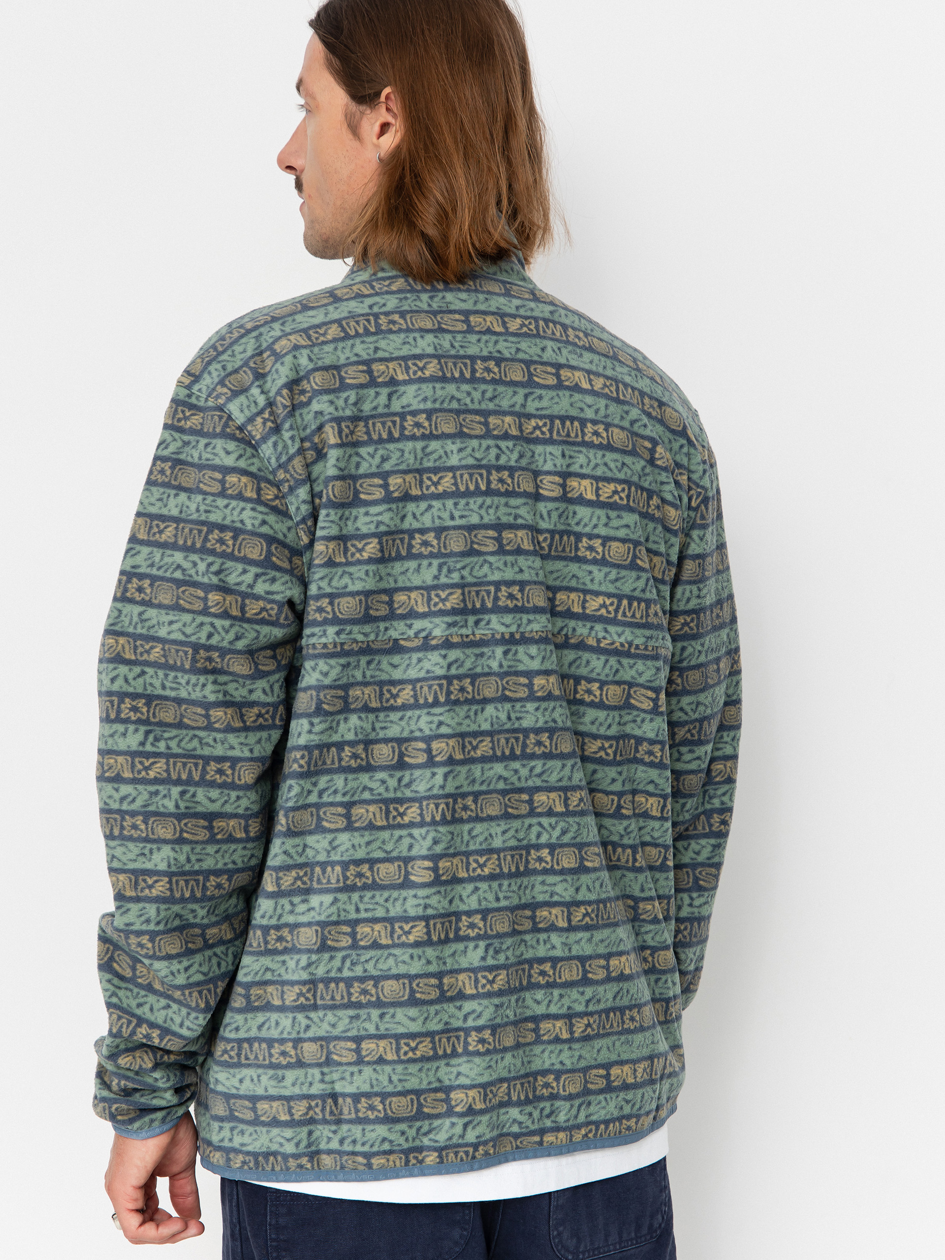 Męski Polar Quiksilver No Destination FZ (granite terra stripe)