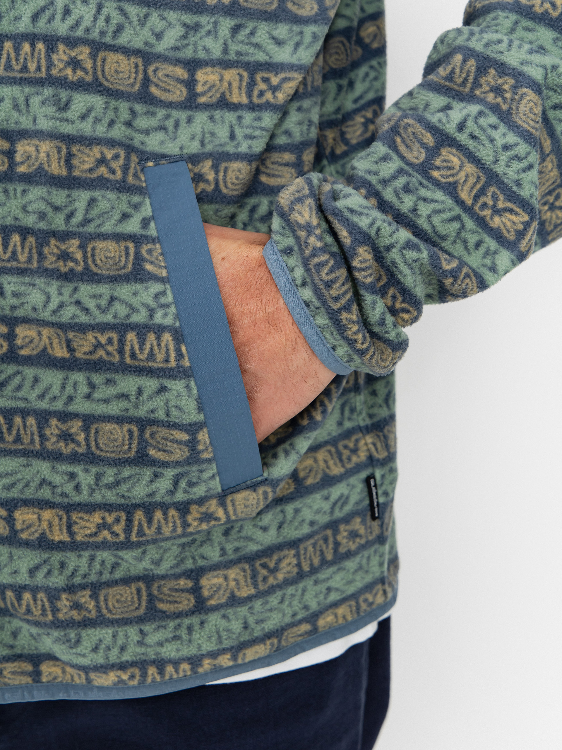 Męski Polar Quiksilver No Destination FZ (granite terra stripe)