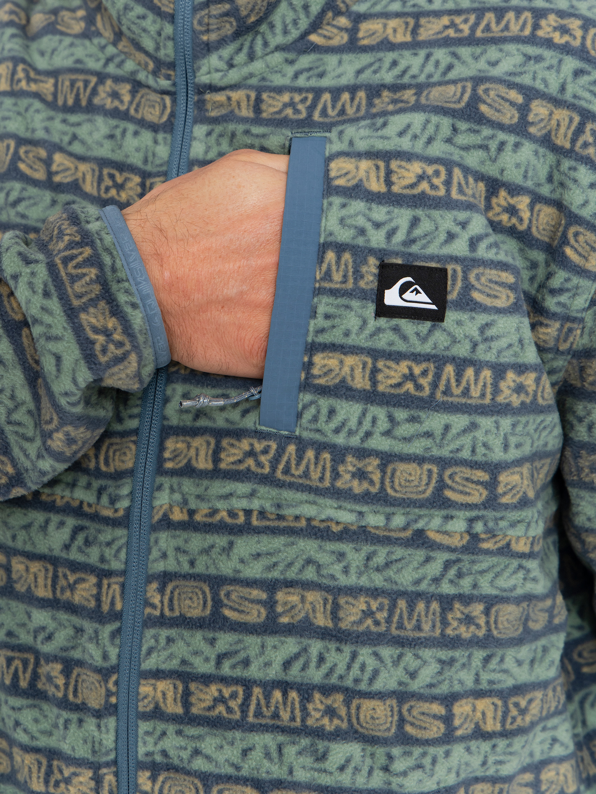 Męski Polar Quiksilver No Destination FZ (granite terra stripe)