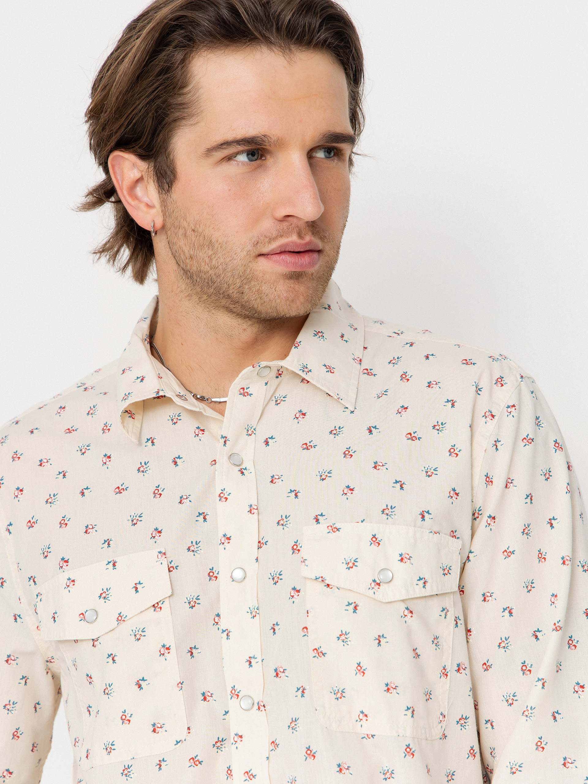 Koszula Brixton Wayne Wvn Ls (whitecap)