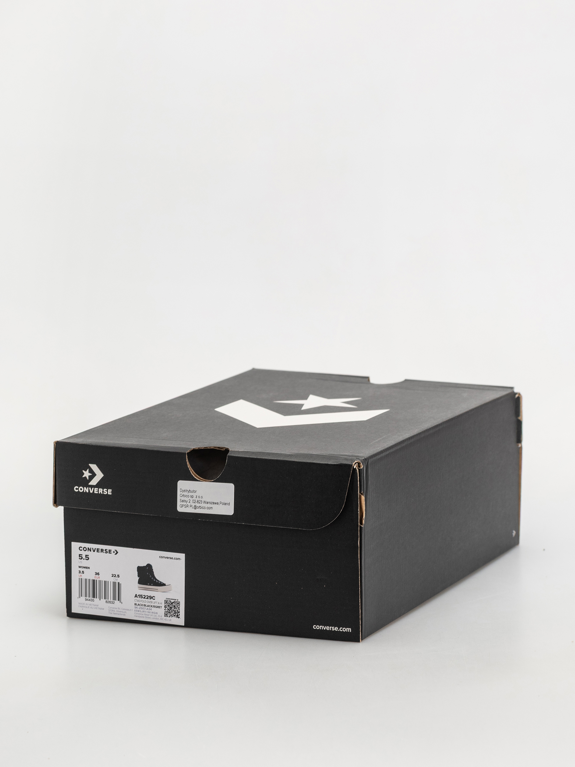 Trampki Converse Chuck Taylor All Star Fold Over Lift Wmn (black/black/black)