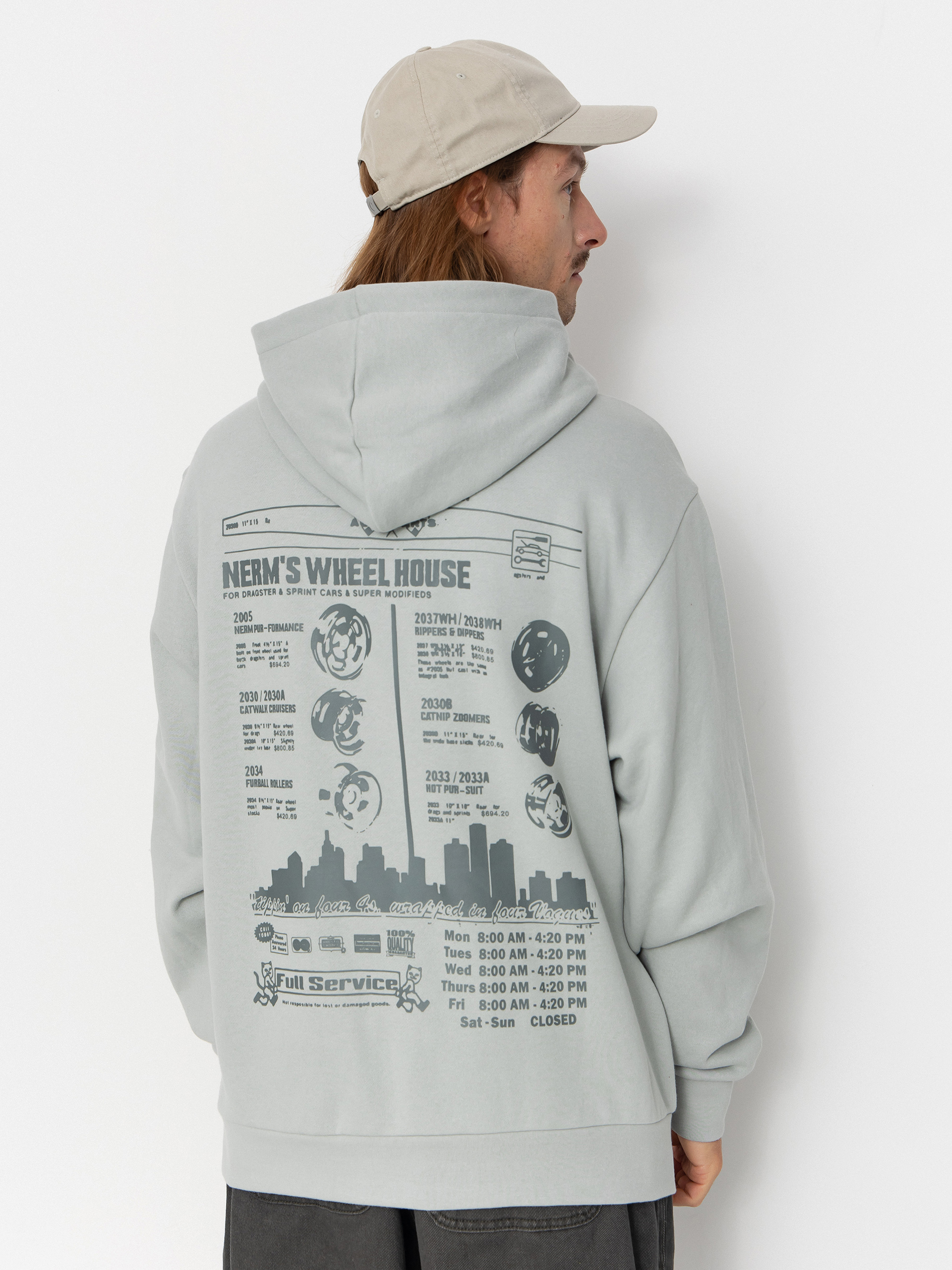 Bluza z kapturem RipNDip Nerm On Wheels HD (grey)