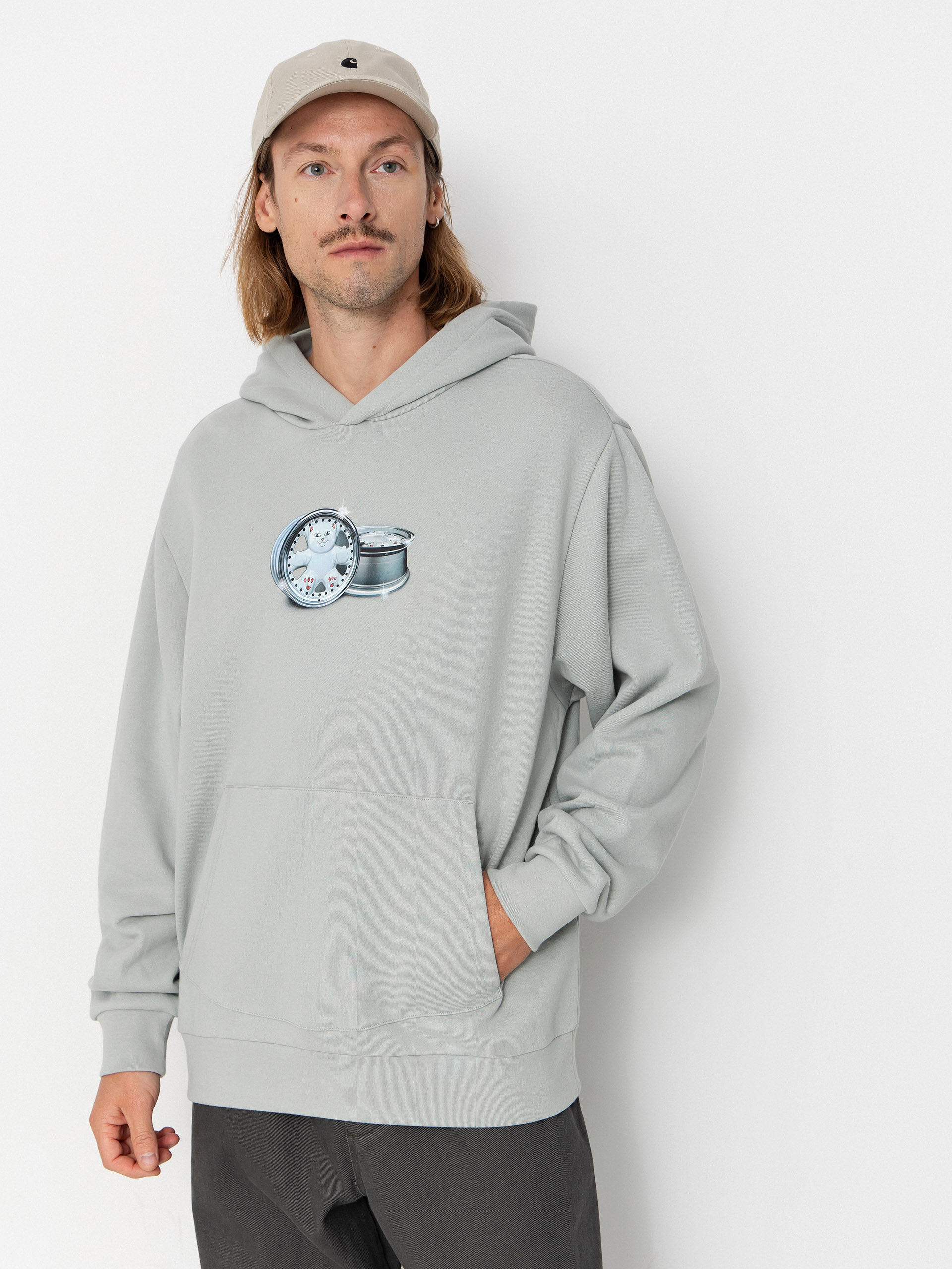 Bluza z kapturem RipNDip Nerm On Wheels HD (grey)