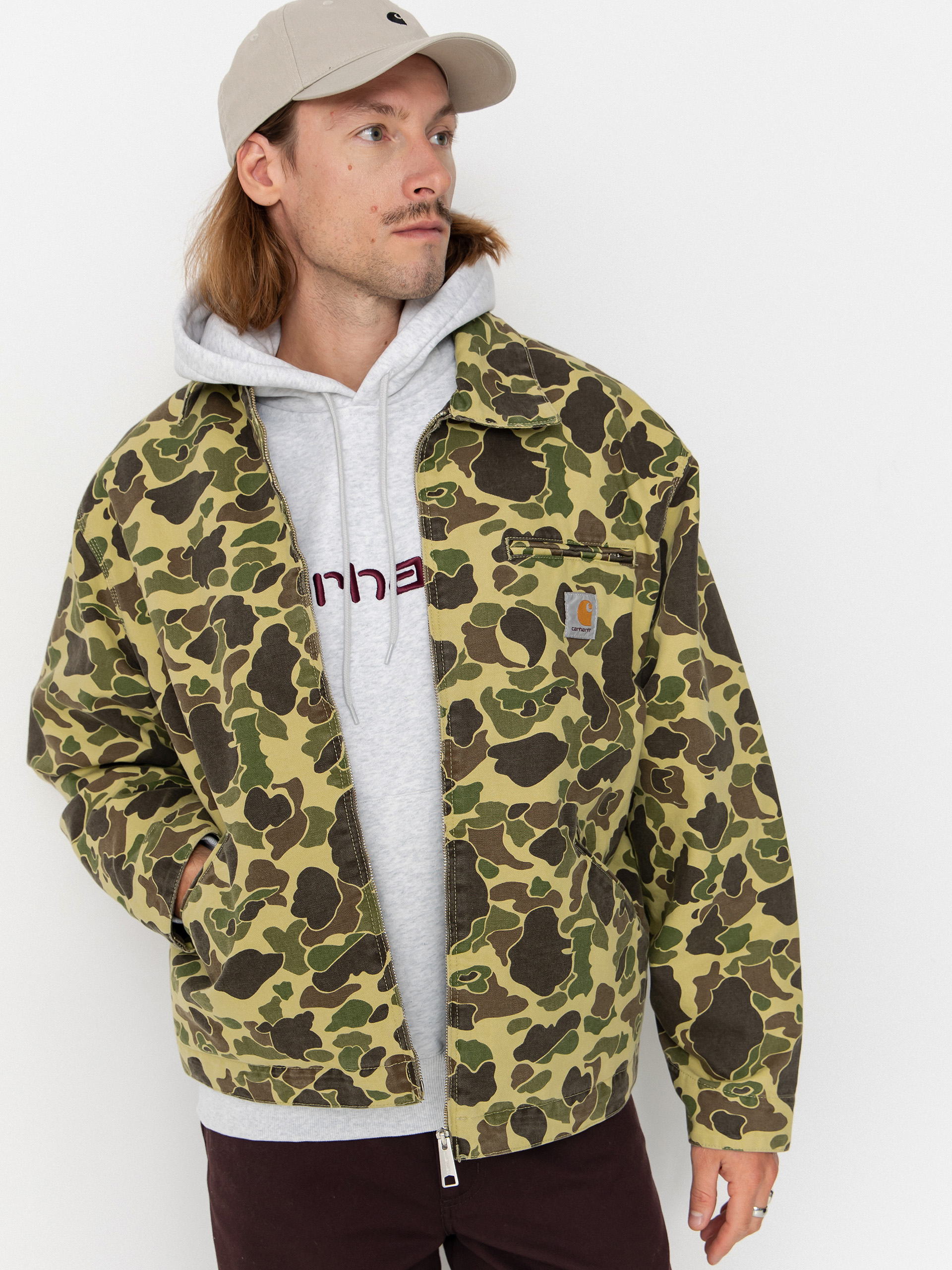 Kurtka Carhartt WIP Duck Detroit (camo duck/green/stone washed)