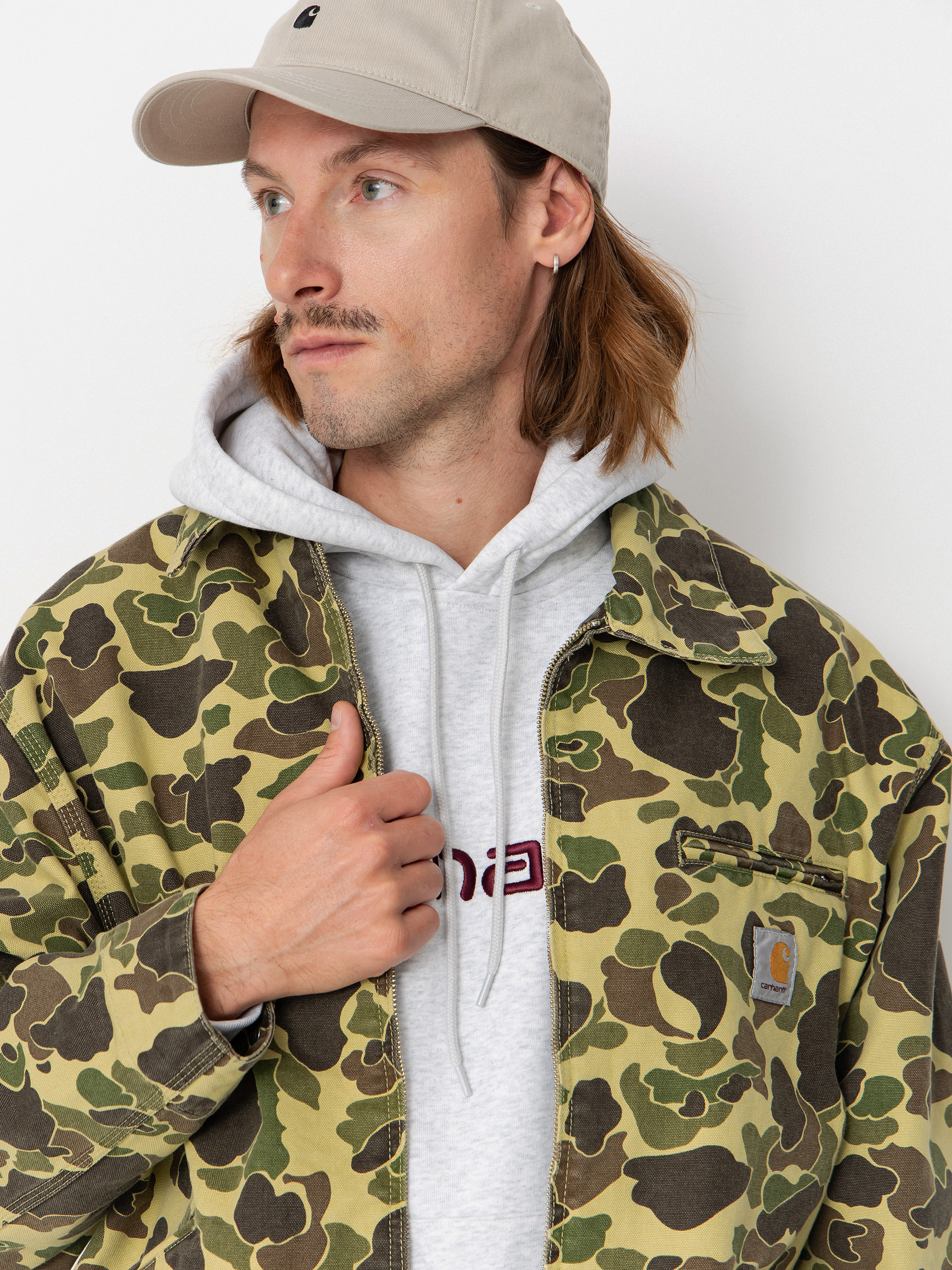 Kurtka Carhartt WIP Duck Detroit (camo duck/green/stone washed)