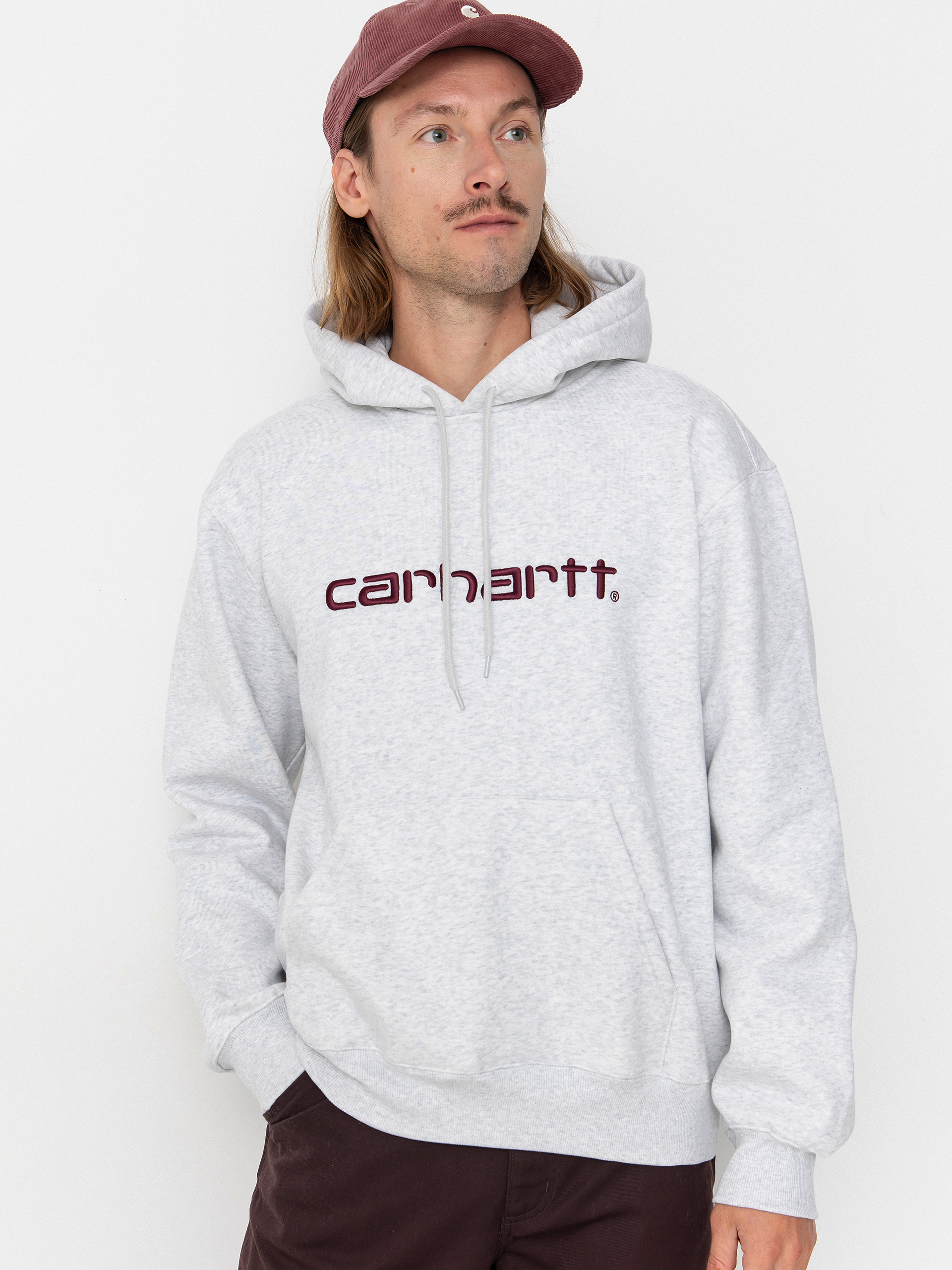 Bluza z kapturem Carhartt WIP Carhartt HD (ash heather/rondo)