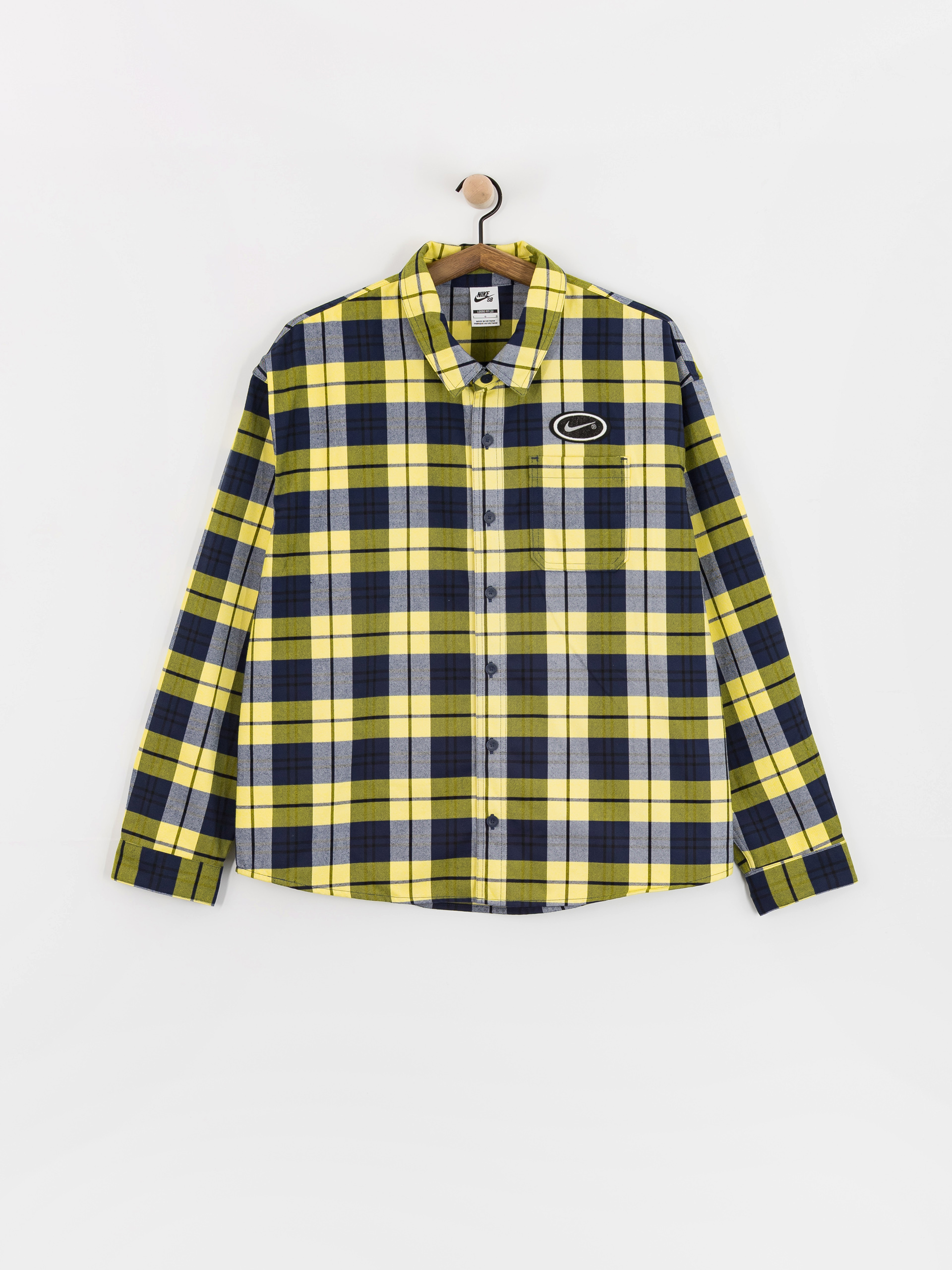 Koszula Nike SB Flnnl Koston (midnight navy/speed yellow)