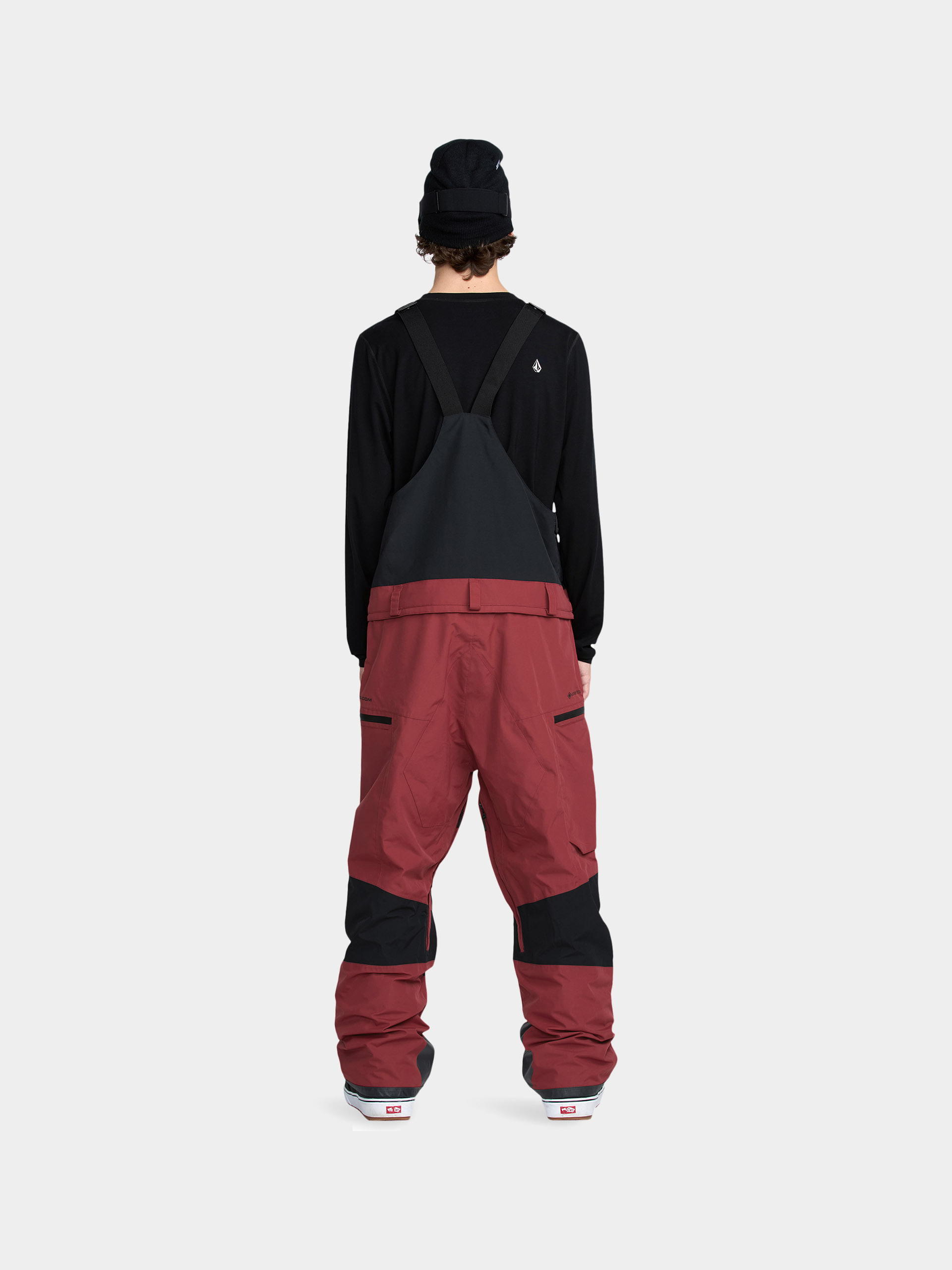 Męskie Spodnie snowboardowe Volcom Rain Gore Tex Bib Overall (burnt red)