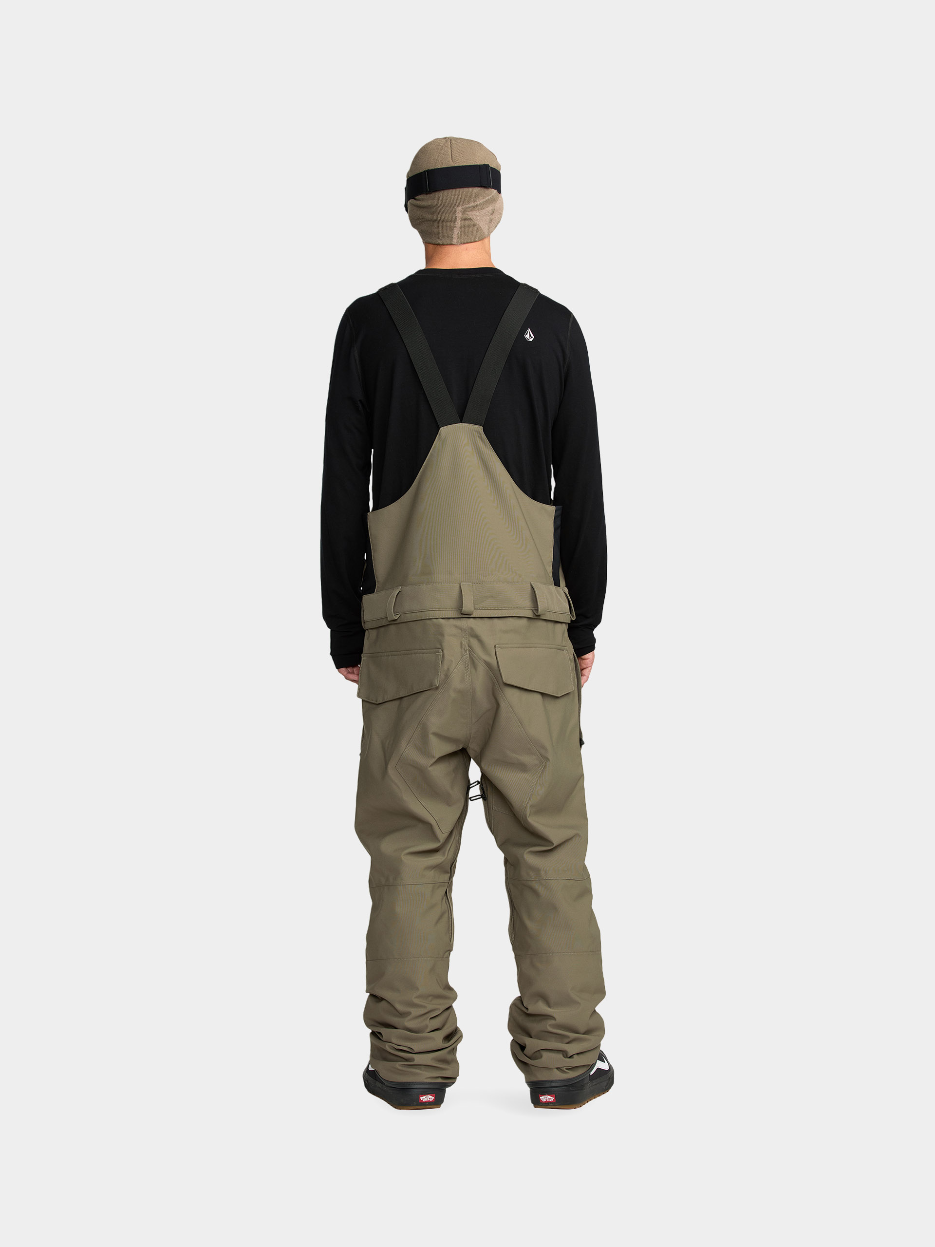 Męskie Spodnie snowboardowe Volcom Roan Bib Overall (military)