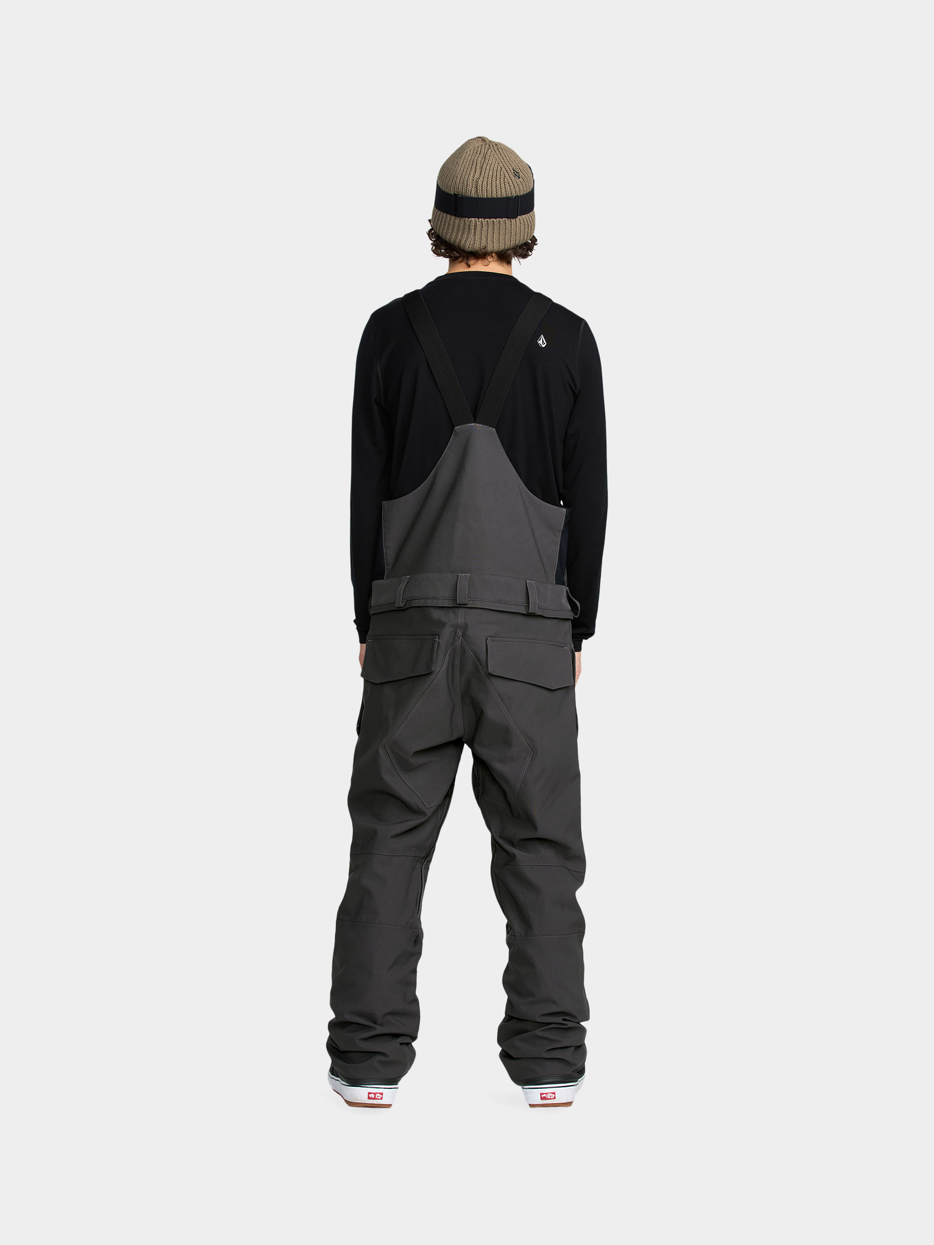 Męskie Spodnie snowboardowe Volcom Roan Bib Overall (dark grey)