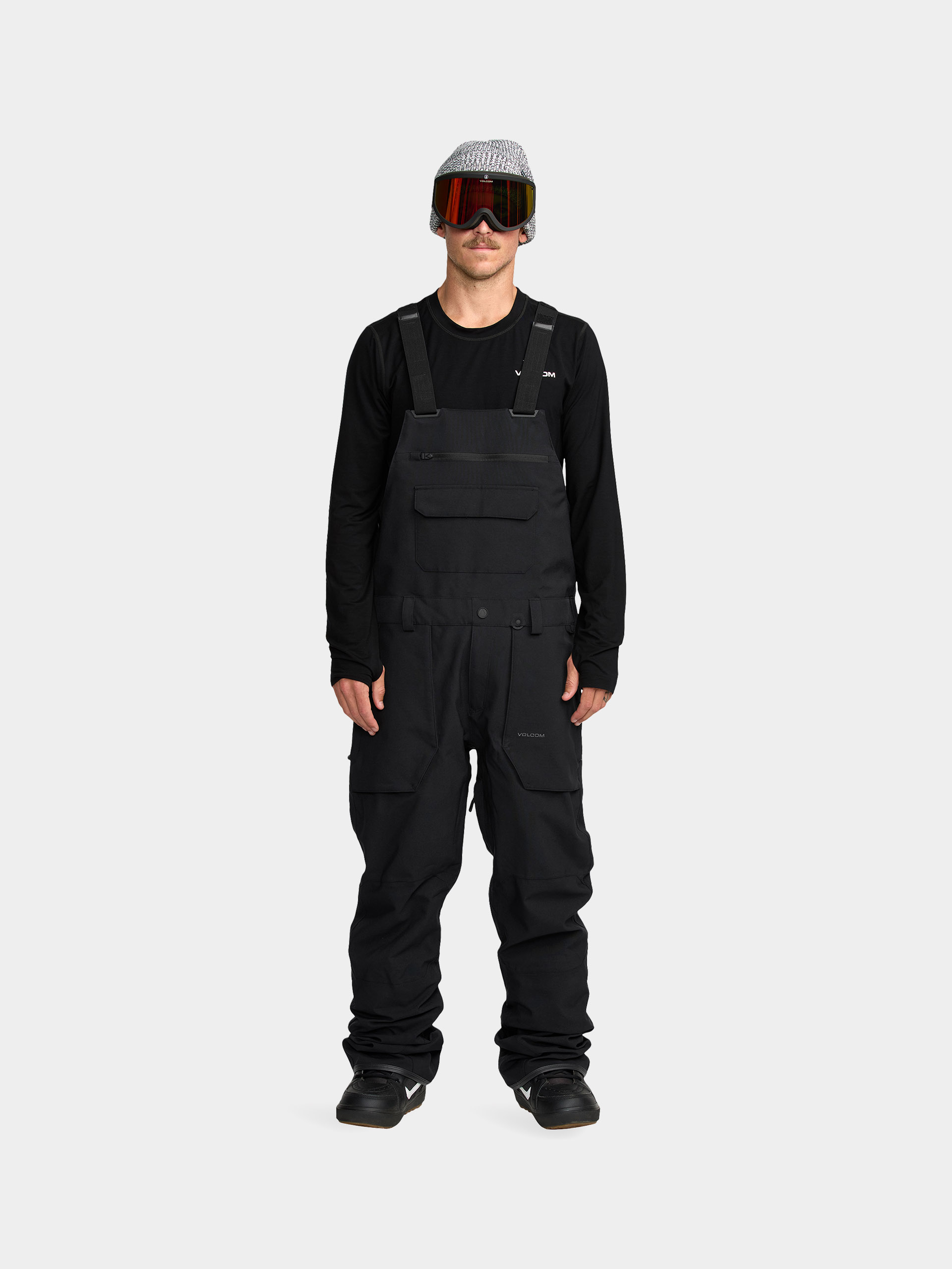 Męskie Spodnie snowboardowe Volcom Roan Bib Overall (black)