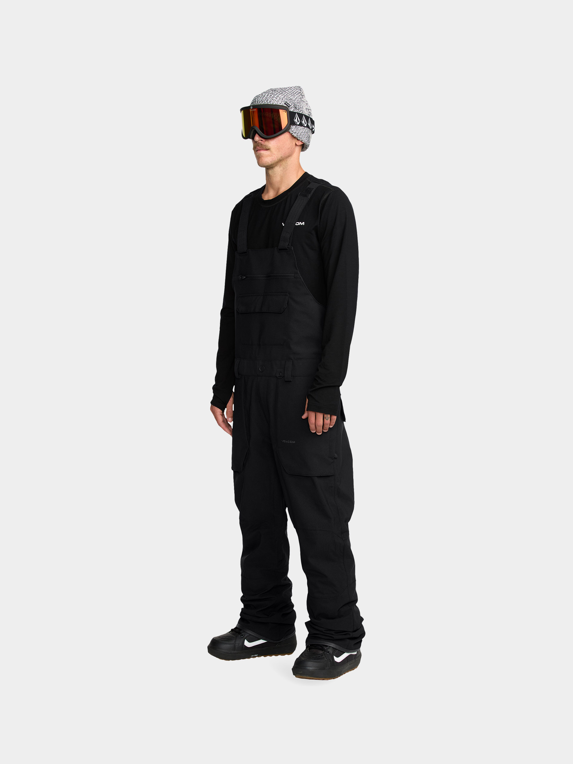 Męskie Spodnie snowboardowe Volcom Roan Bib Overall (black)