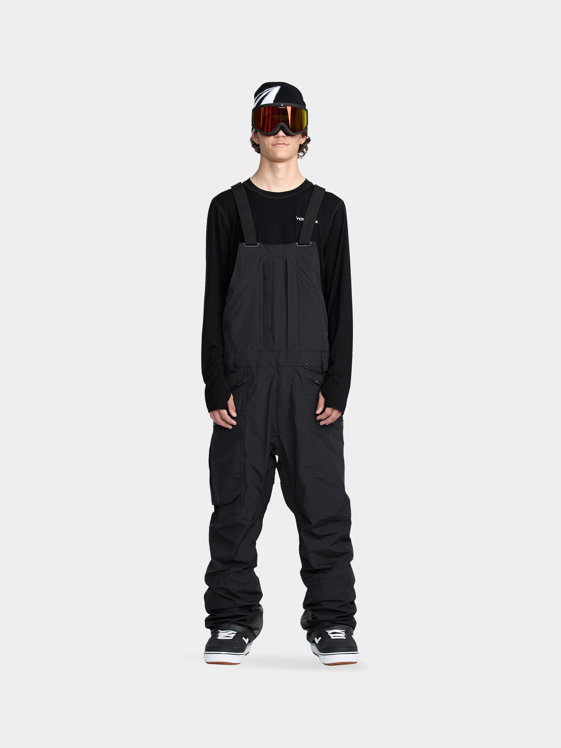 Męskie Spodnie snowboardowe Volcom Rain Gore Tex Bib Overall (black)
