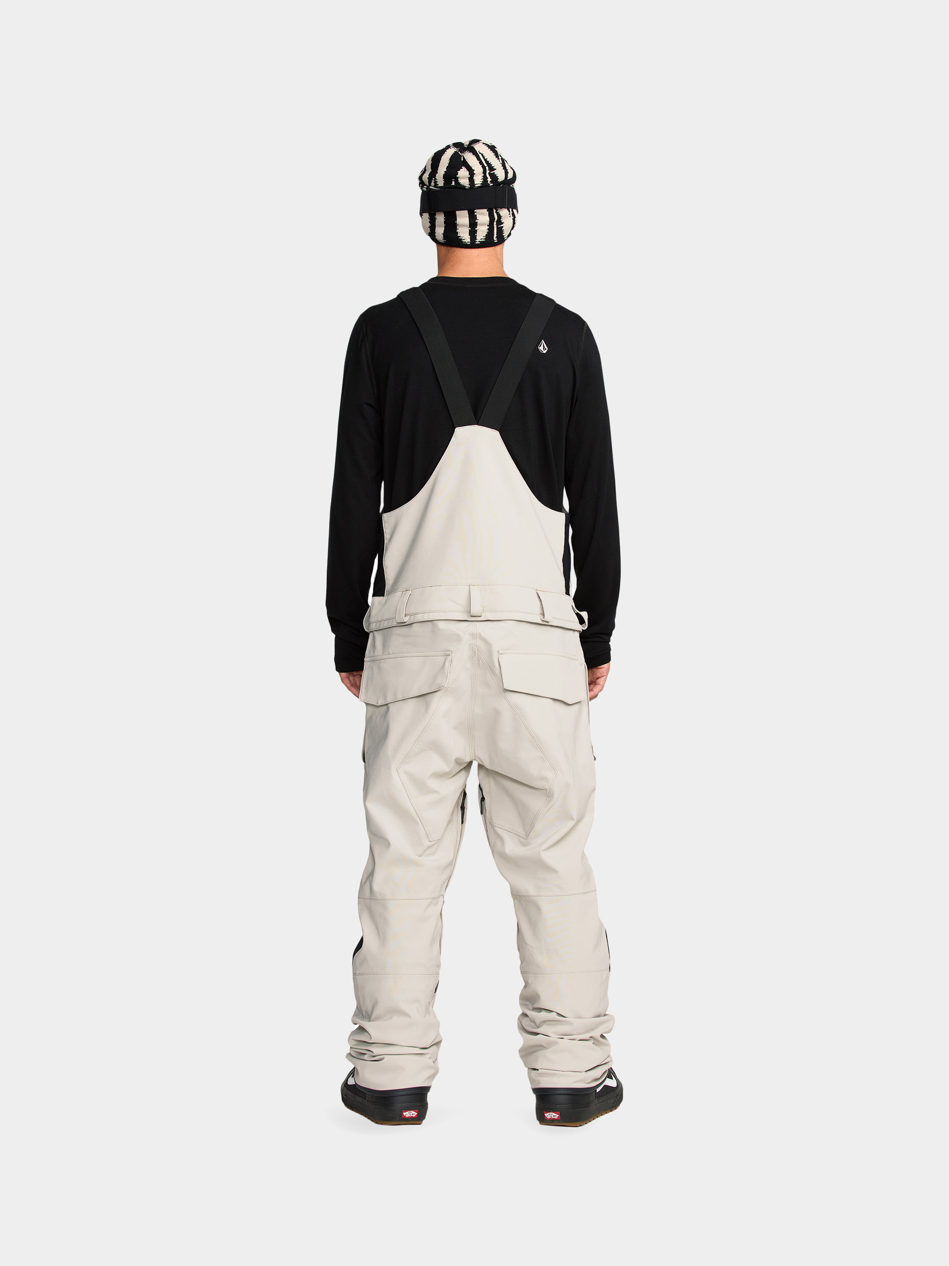 Męskie Spodnie snowboardowe Volcom Roan Bib Overall (stone)