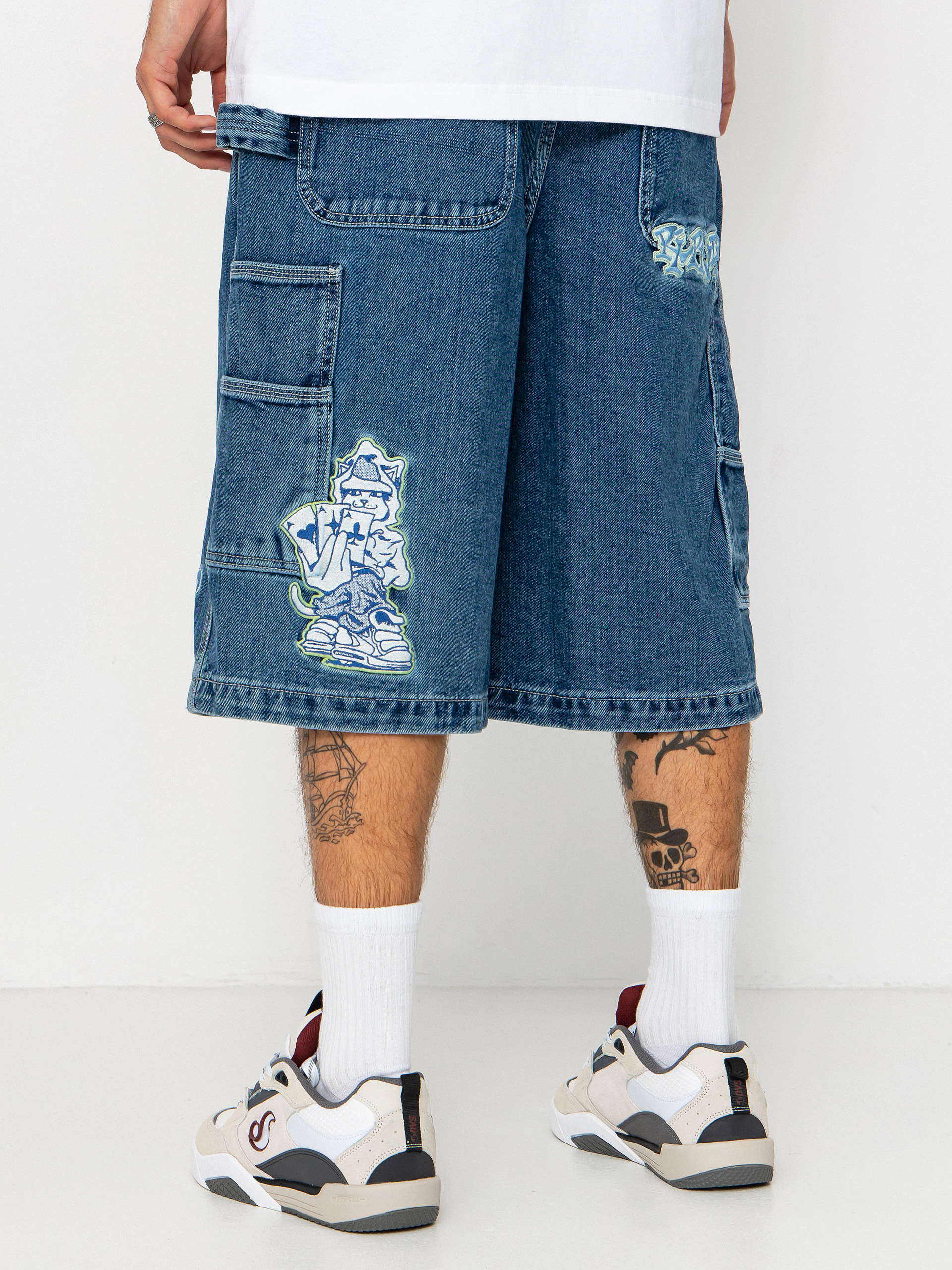 Szorty RipNDip Ace Ultra Wide Leg (medium wash)