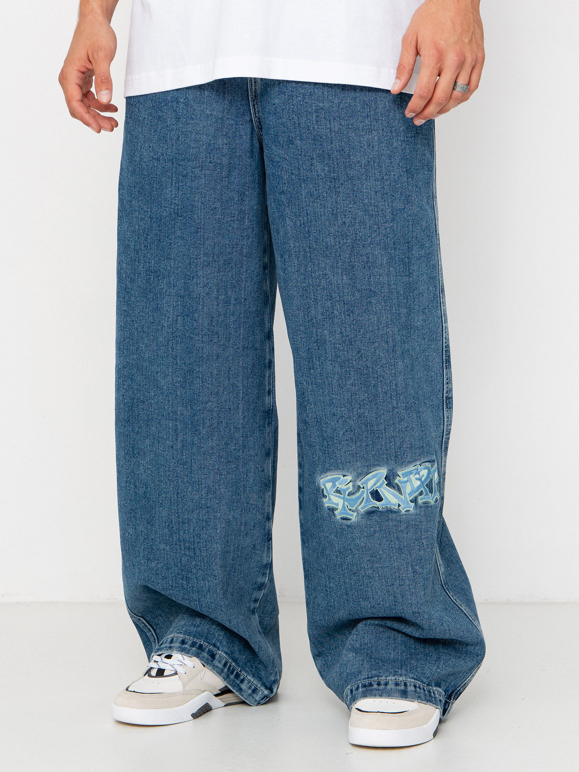Spodnie RipNDip Ace Ultra Wide Leg (medium wash)