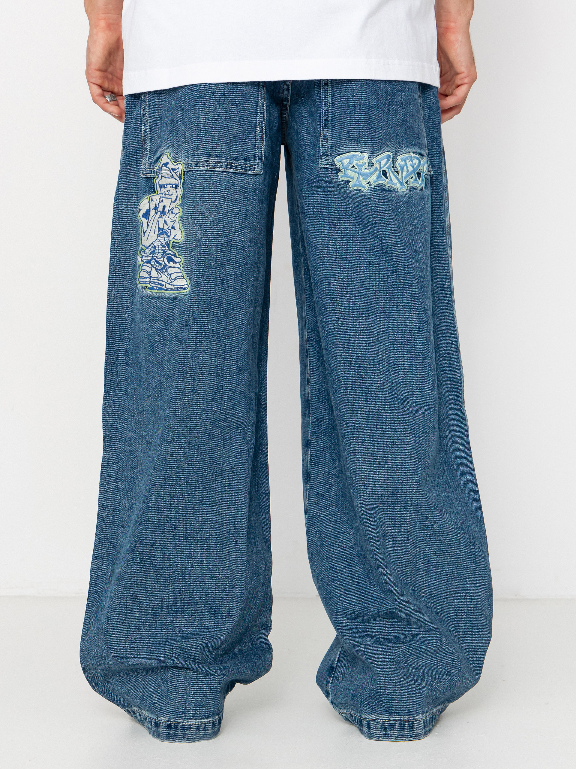 Spodnie RipNDip Ace Ultra Wide Leg (medium wash)