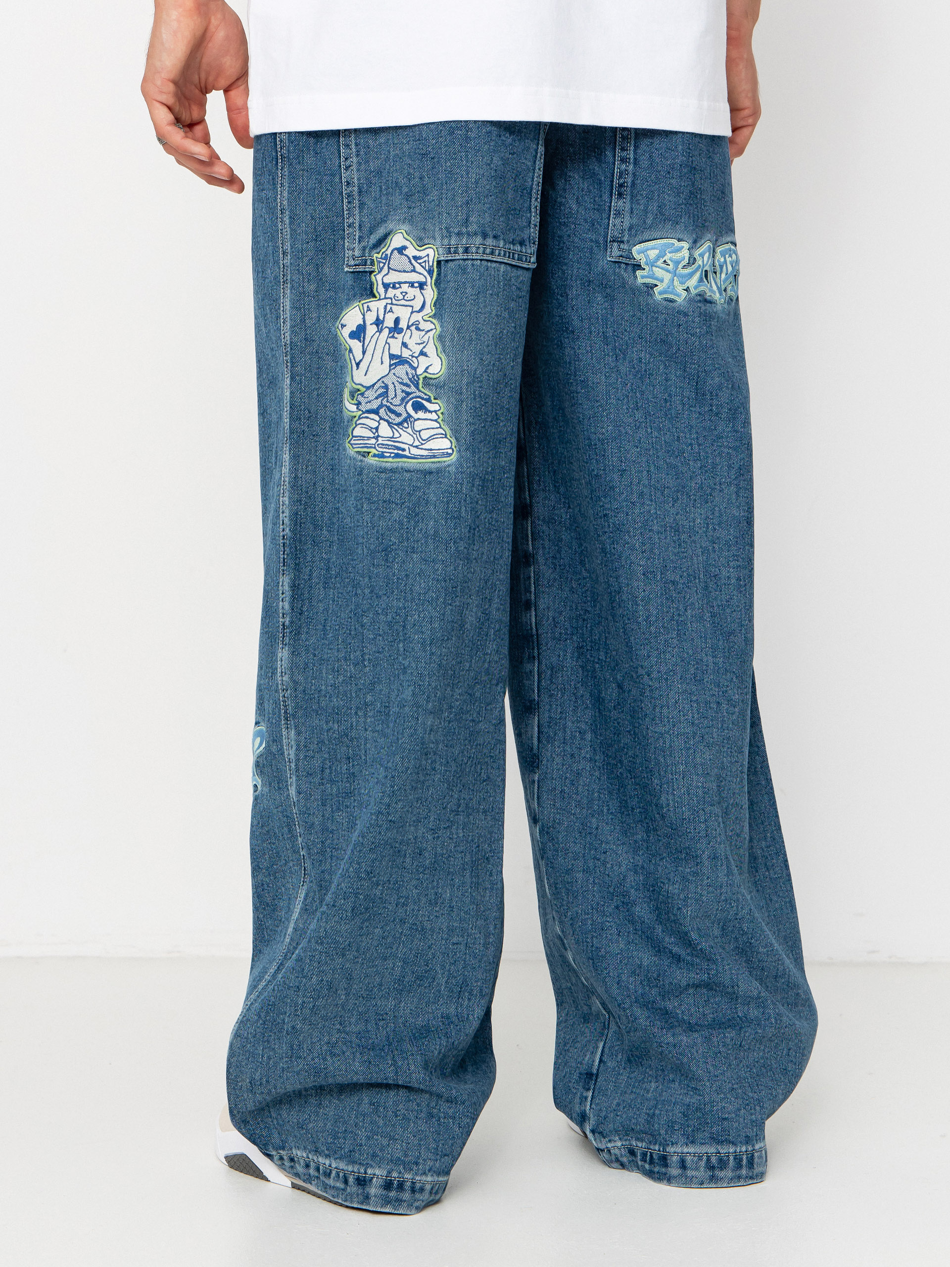 Spodnie RipNDip Ace Ultra Wide Leg (medium wash)