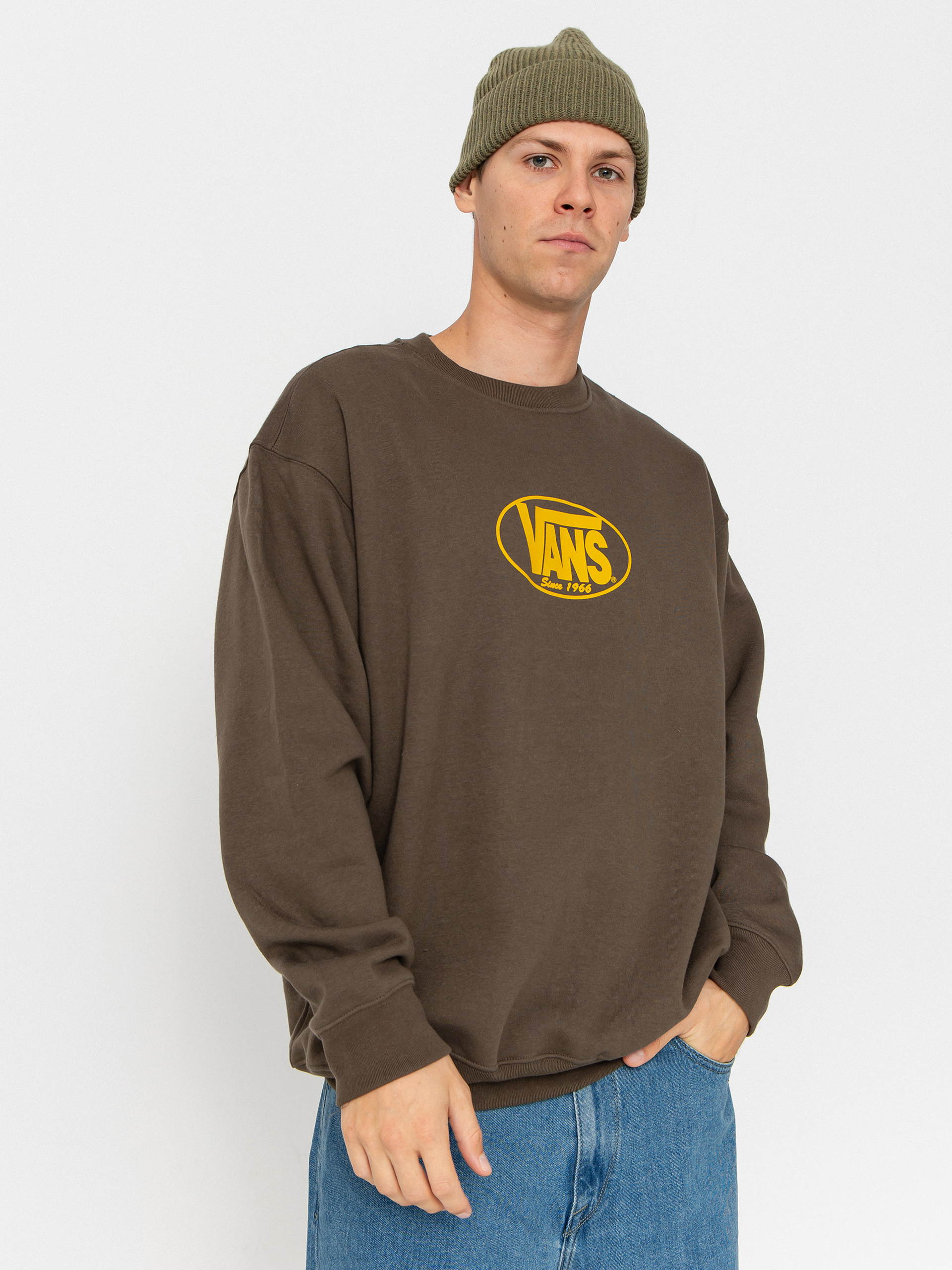 Bluza Vans Classic Oval Crew (coal brown)