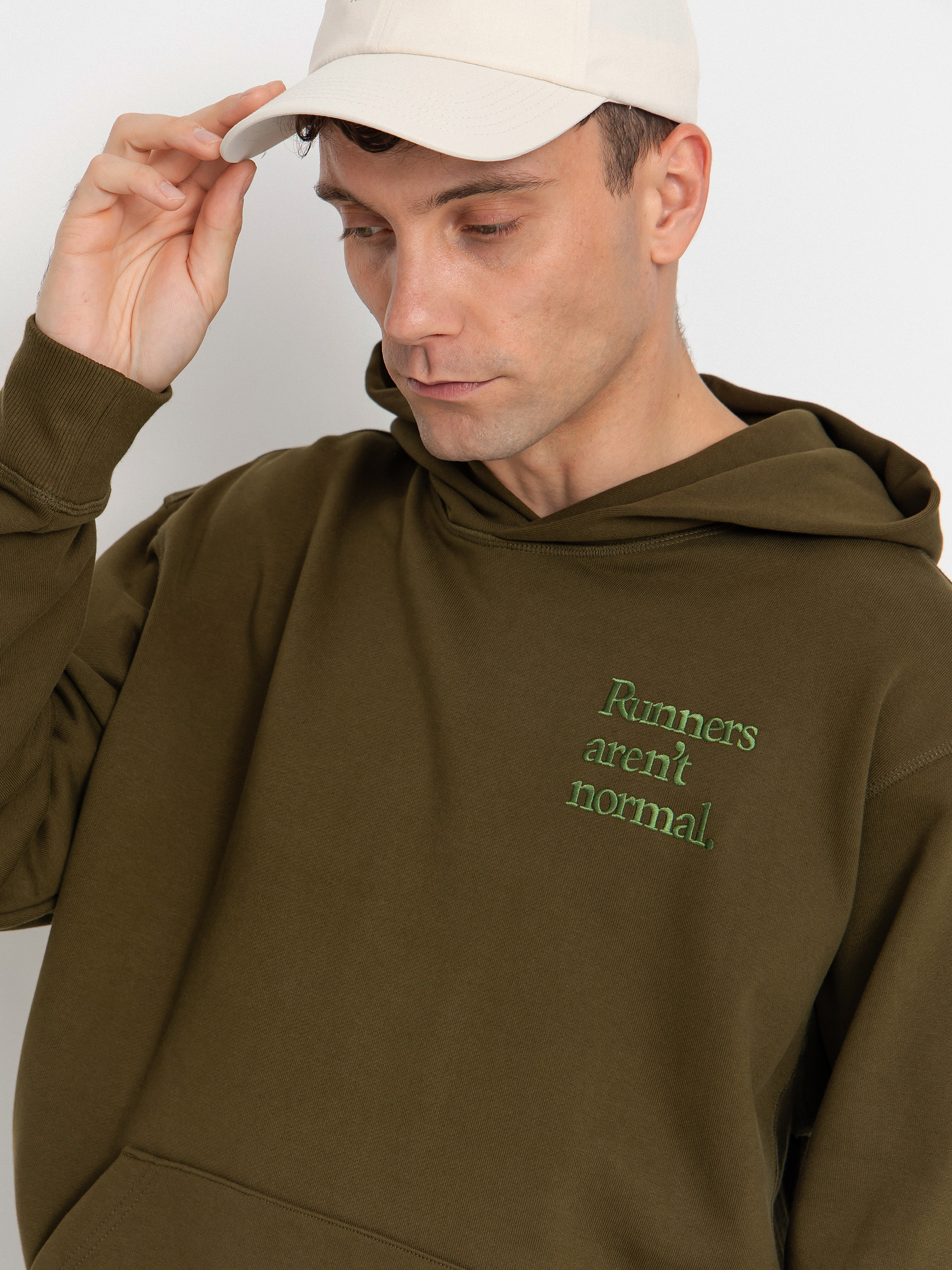 Bluza z kapturem New Balance Athletics Runners Arent Normal HD (brown)