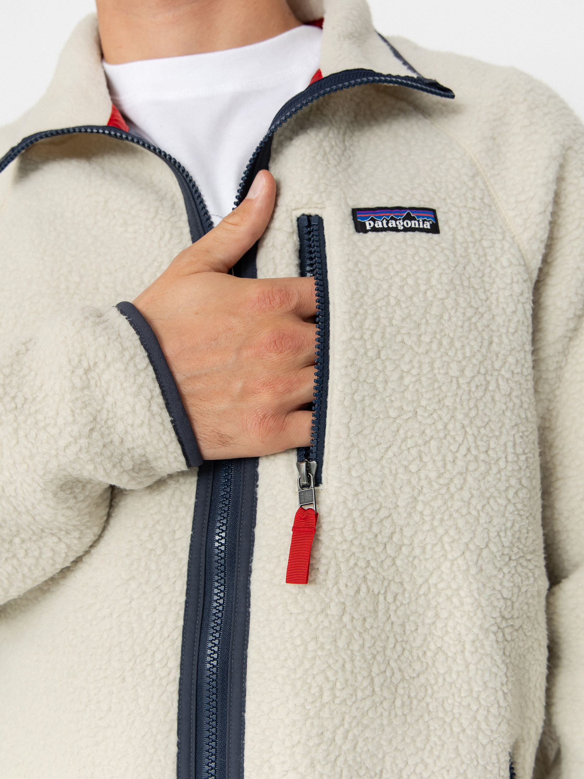 Kurtka Patagonia Retro Pile (pelican w/smolder blue)