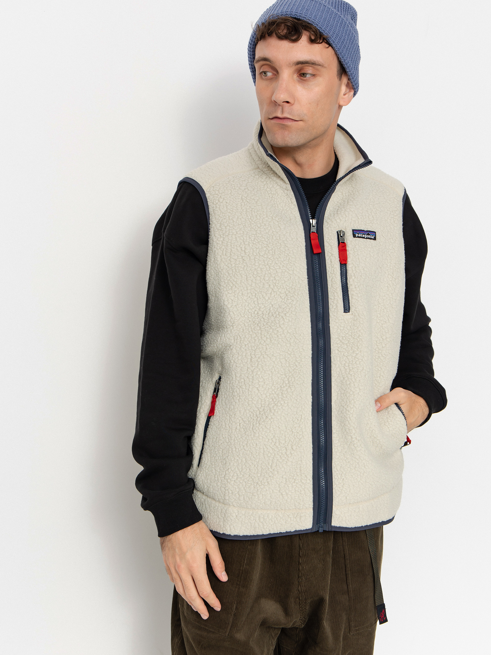 Kamizelka Patagonia Retro Pile (pelican w/smolder blue)