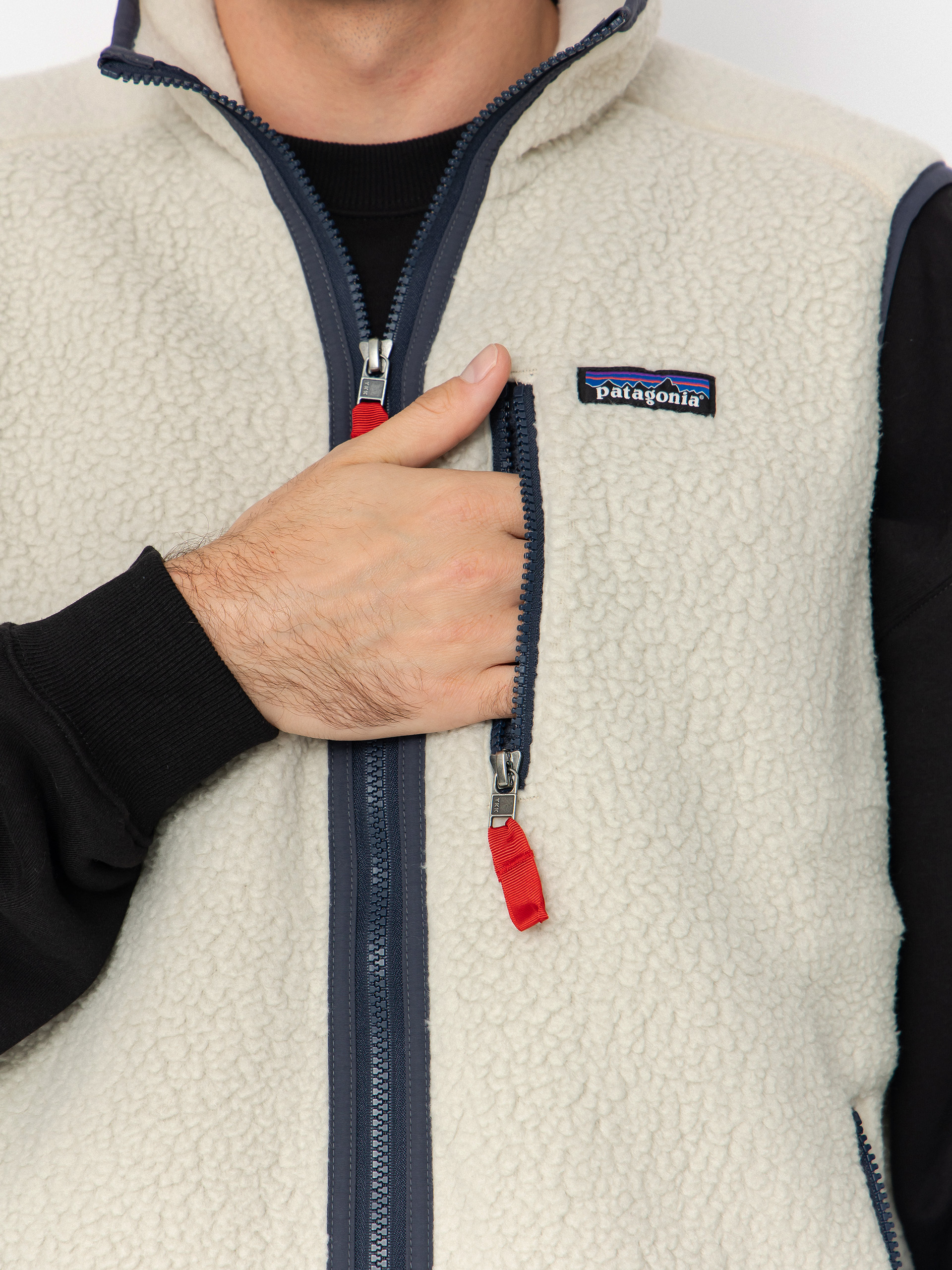 Kamizelka Patagonia Retro Pile (pelican w/smolder blue)