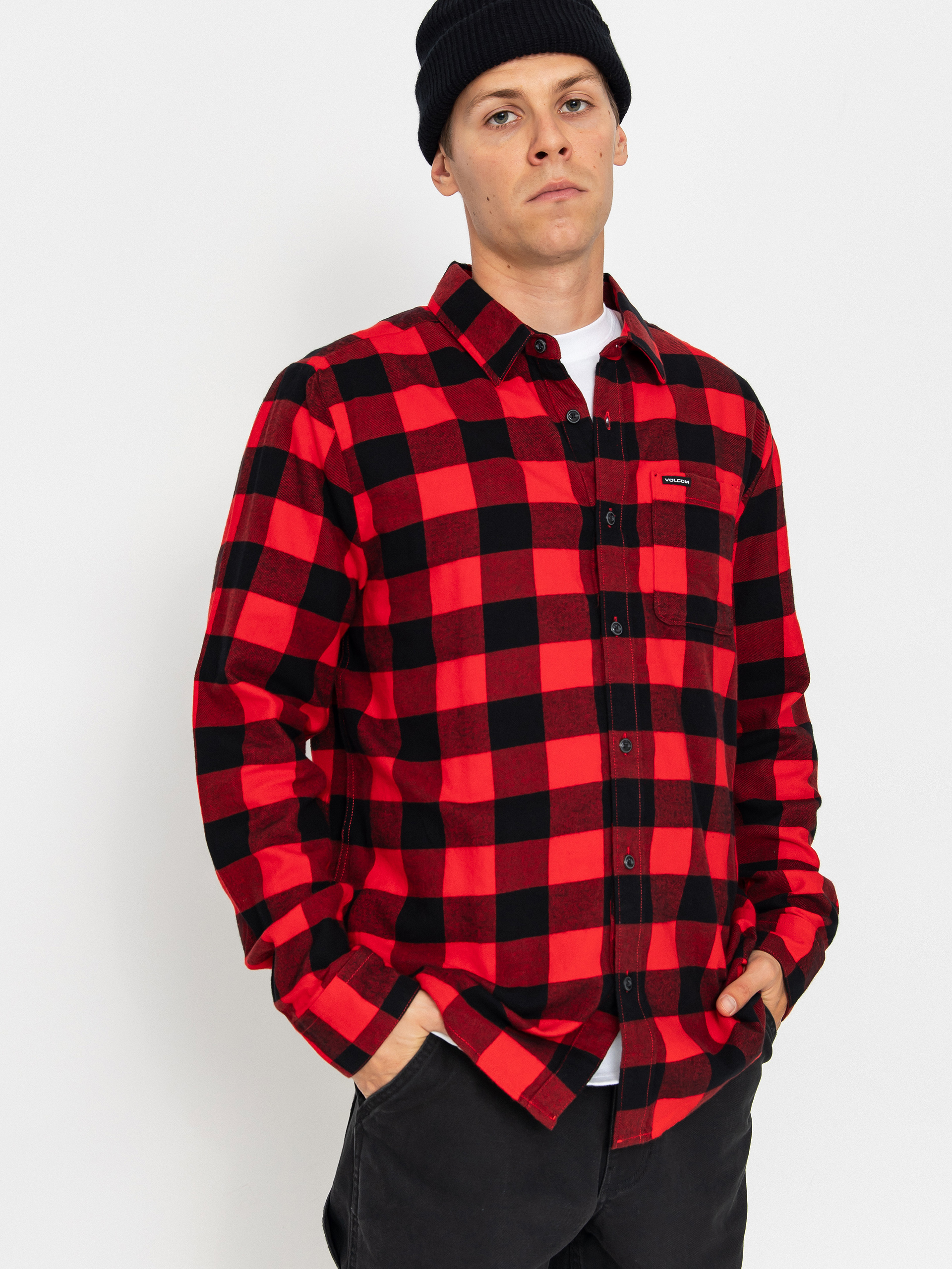 Koszula Volcom Caden Plaid (lifeguard red)