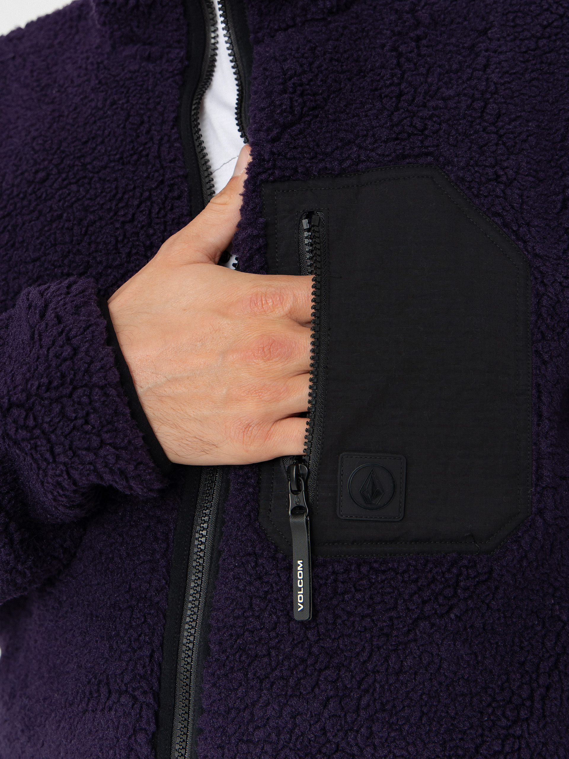 Męski Polar Volcom Muzzer Fuzzar (dark purple)