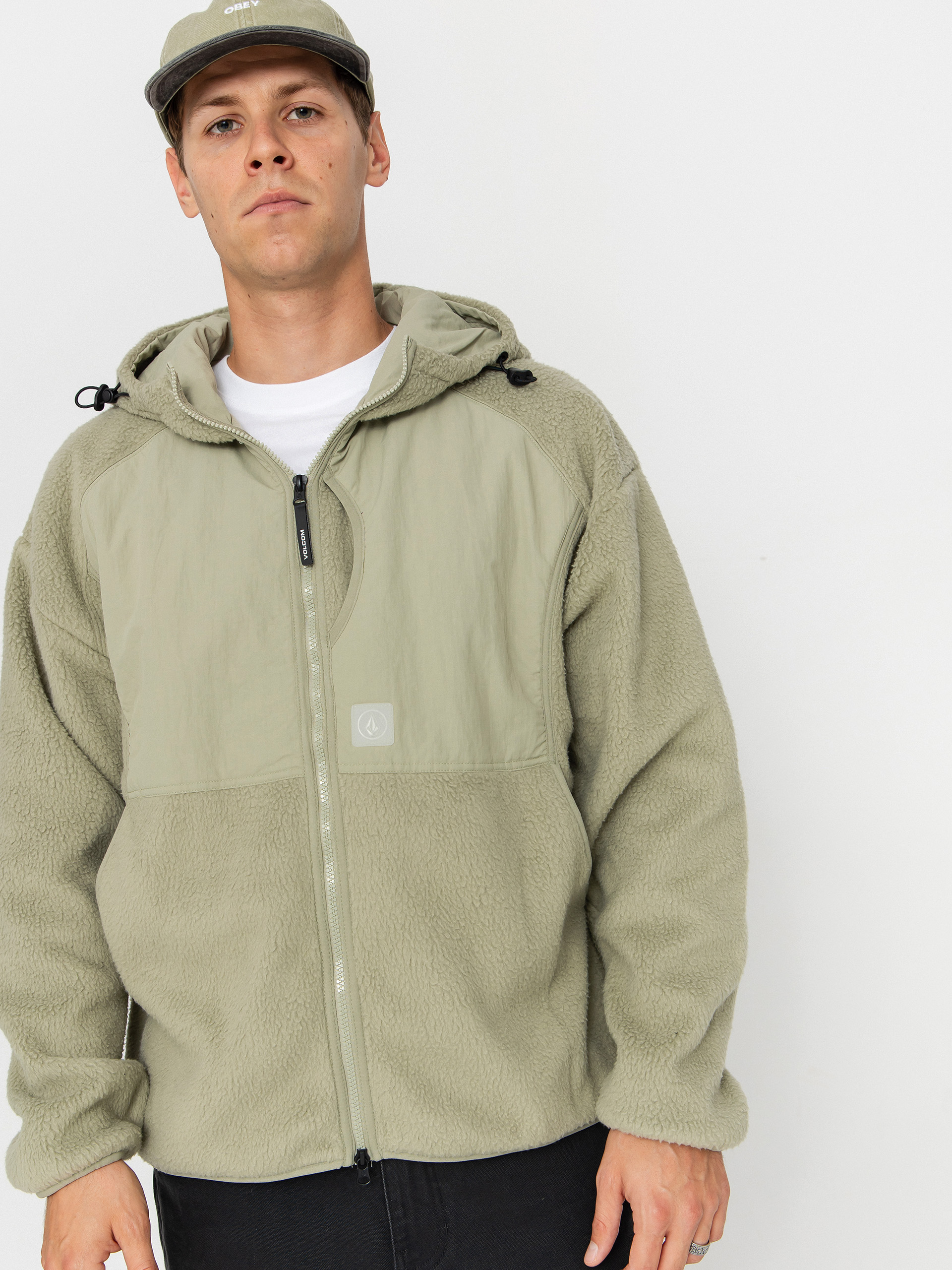 Bluza z kapturem Volcom Nomaa Sherpa ZHD (green tea)