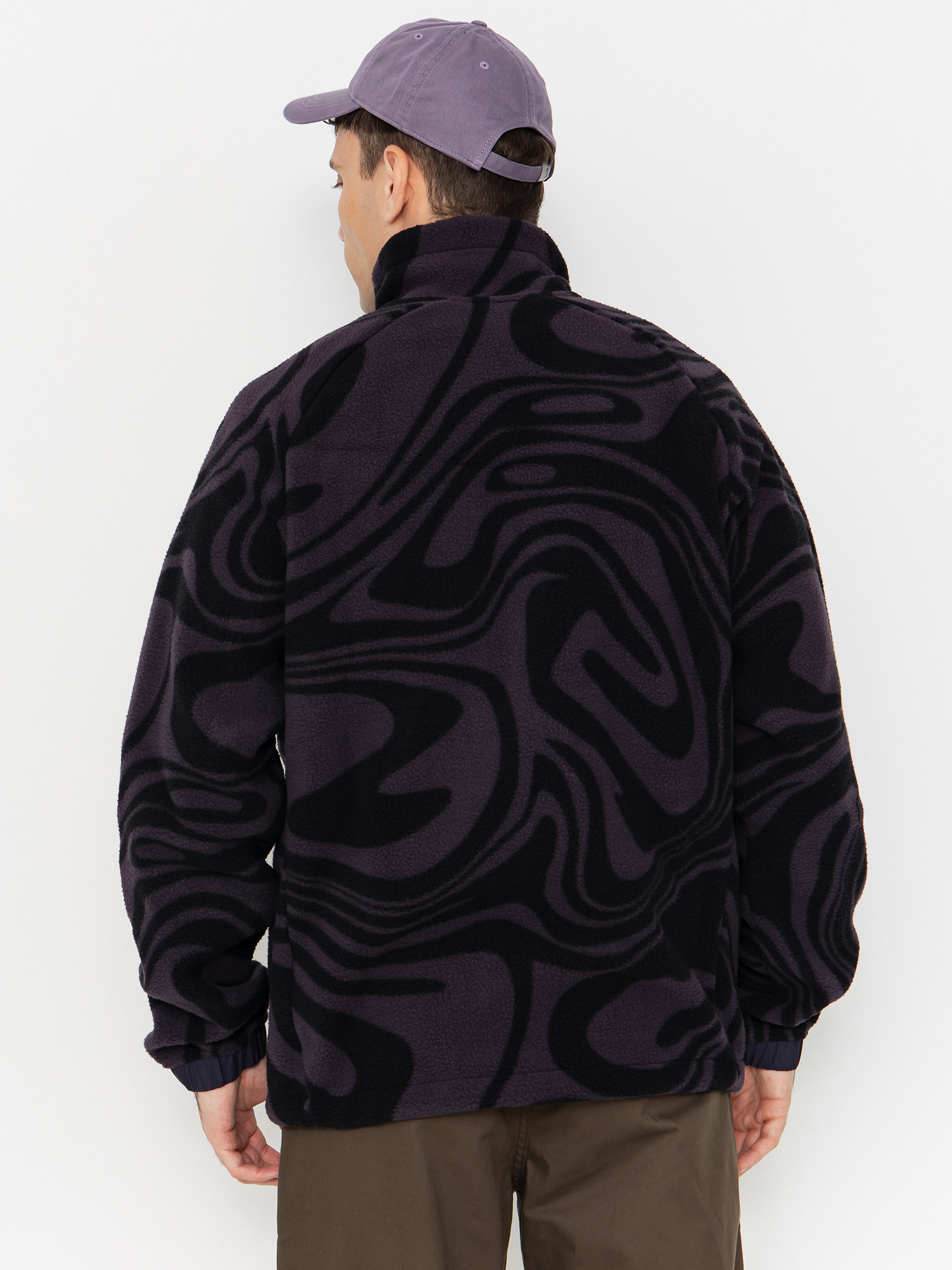 Męski Polar Helly Hansen Panorama Printed Pile Snap (black grape swirl aop)