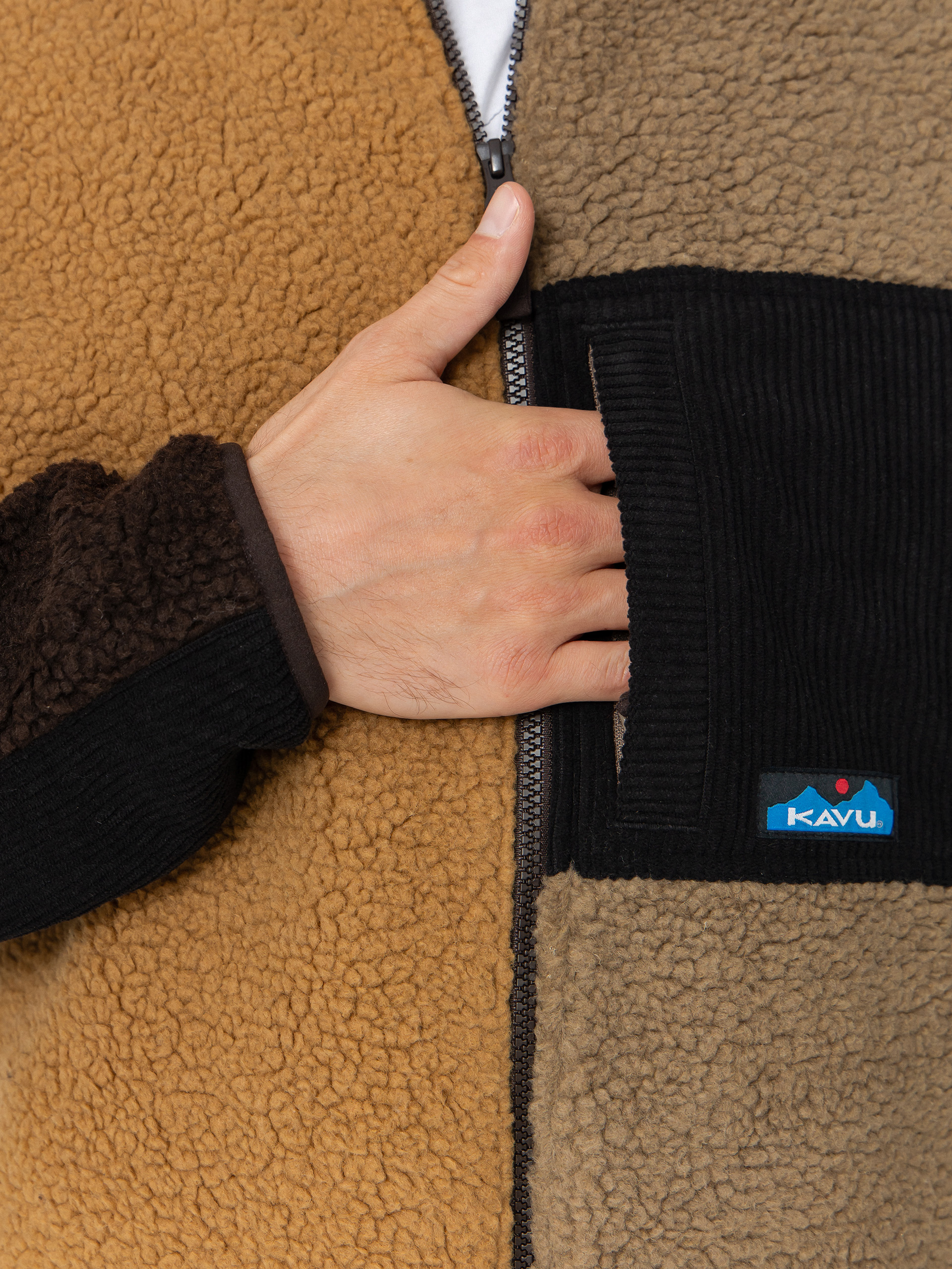 Męski Polar Kavu Wayside (wild wood block)