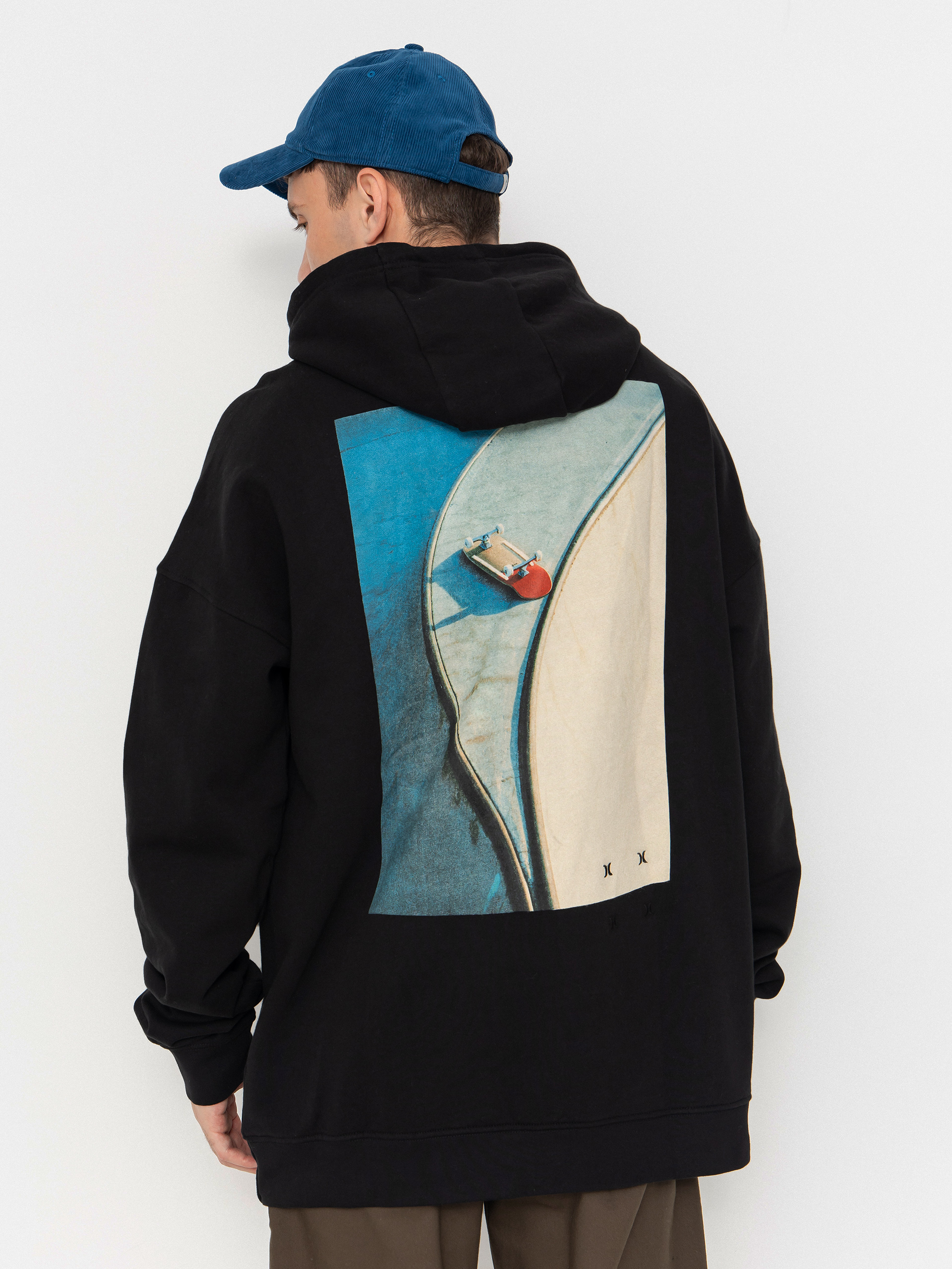 Bluza z kapturem Hurley Bcnk8 Washed HD (black)