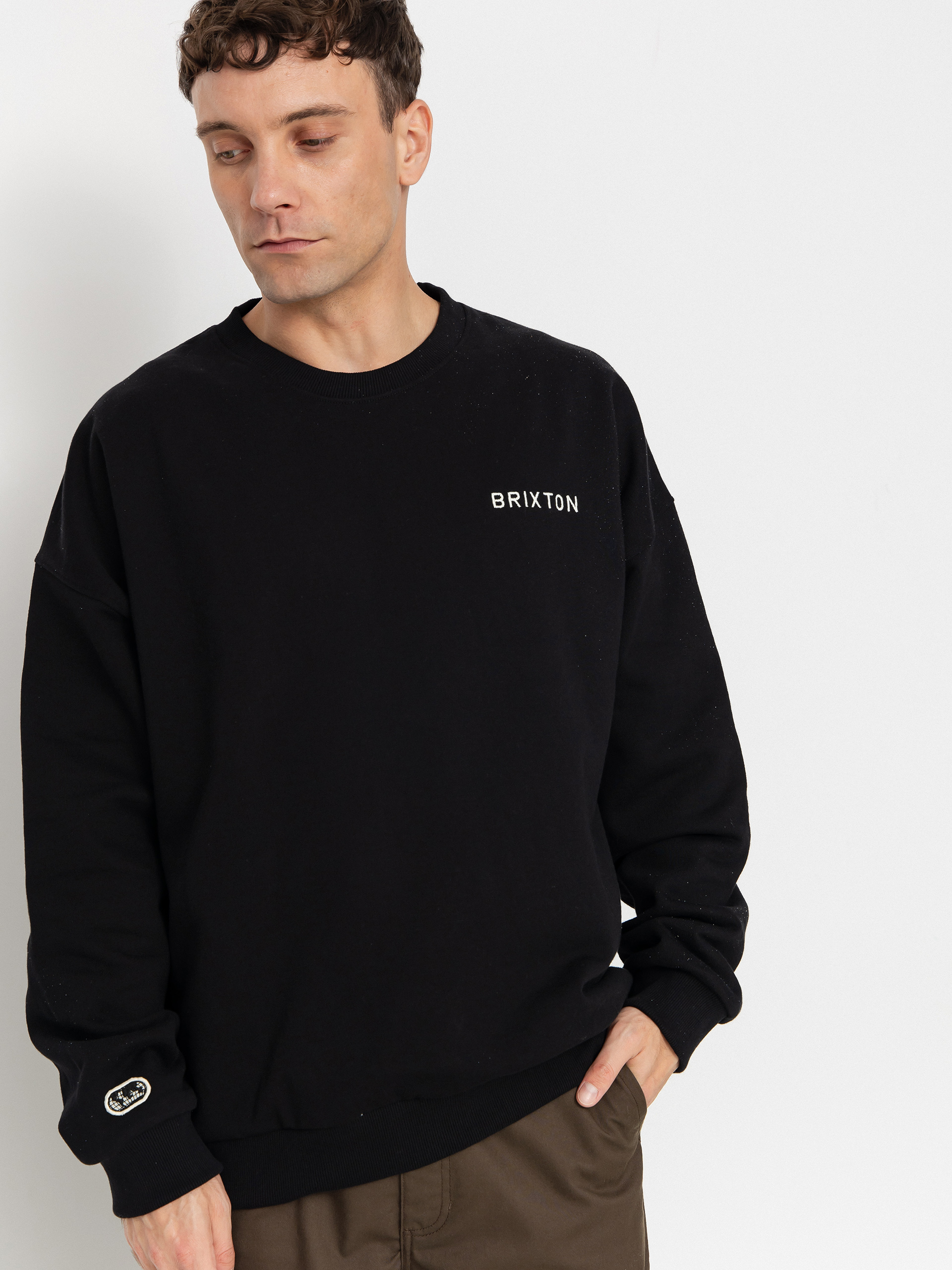 Bluza Brixton Embroidered Heavy Weight (black)