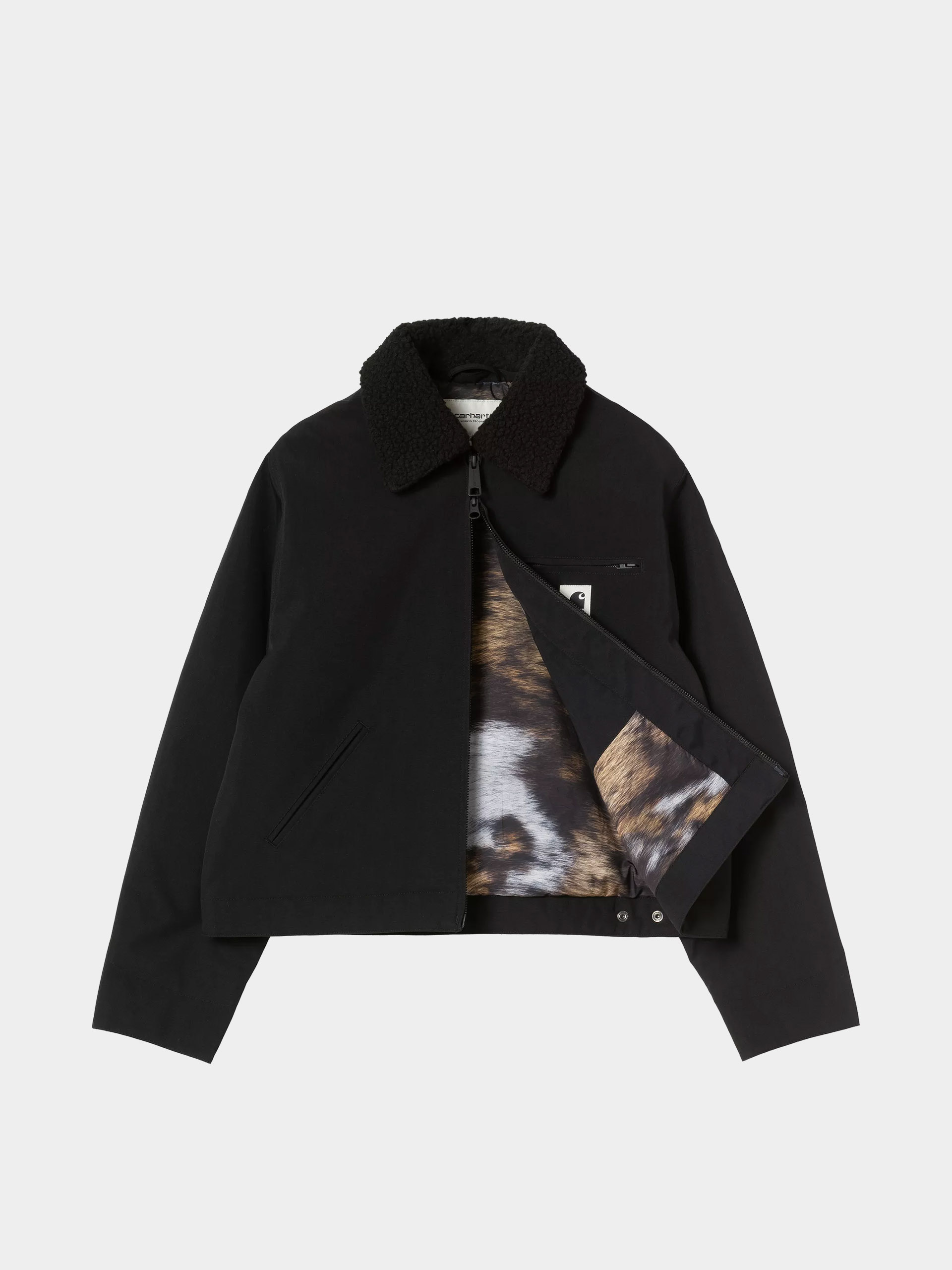 Kurtka Carhartt WIP Newkirk Wmn (black/wild dog print)