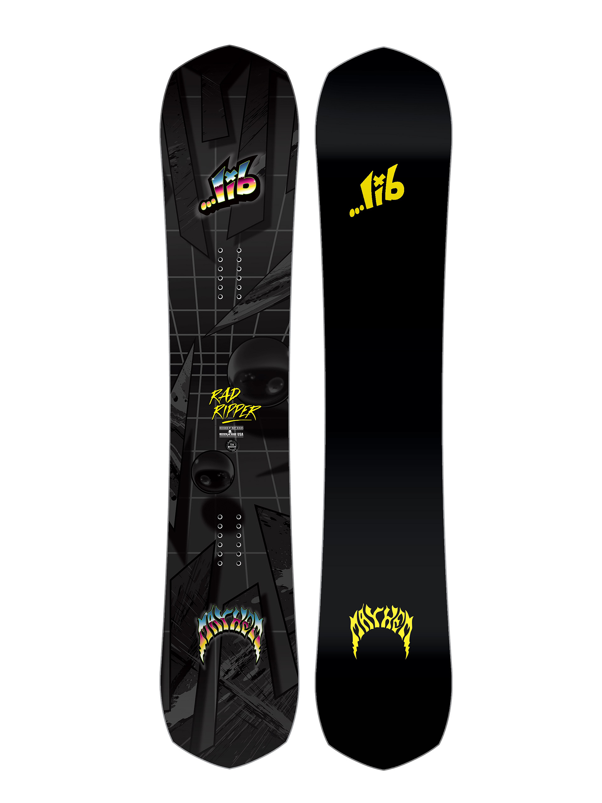 Deska snowboardowa Lib Tech Mayhem Rad Ripper (black/yellow)