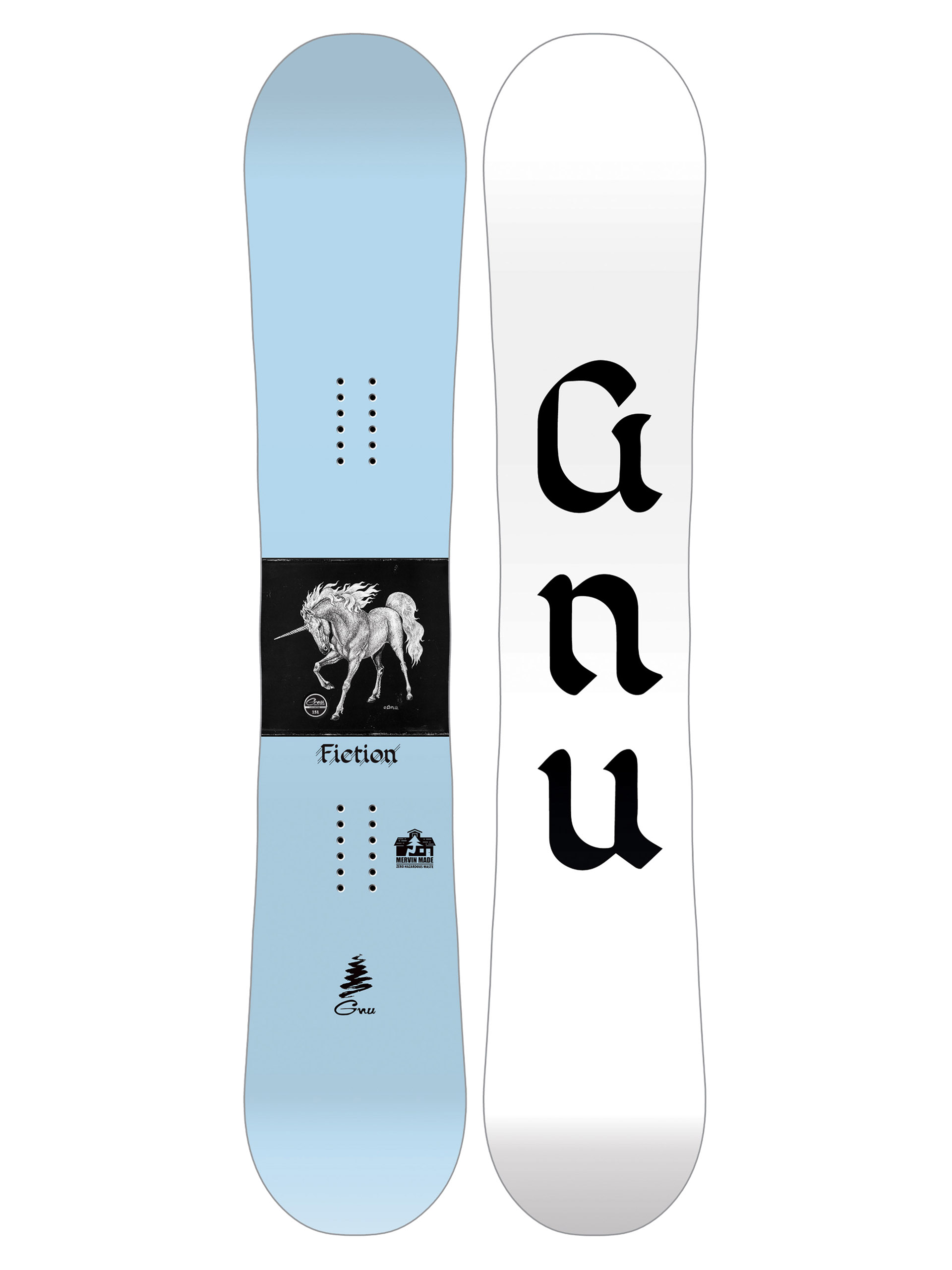 Deska snowboardowa Gnu Fiction Wmn (white/black)